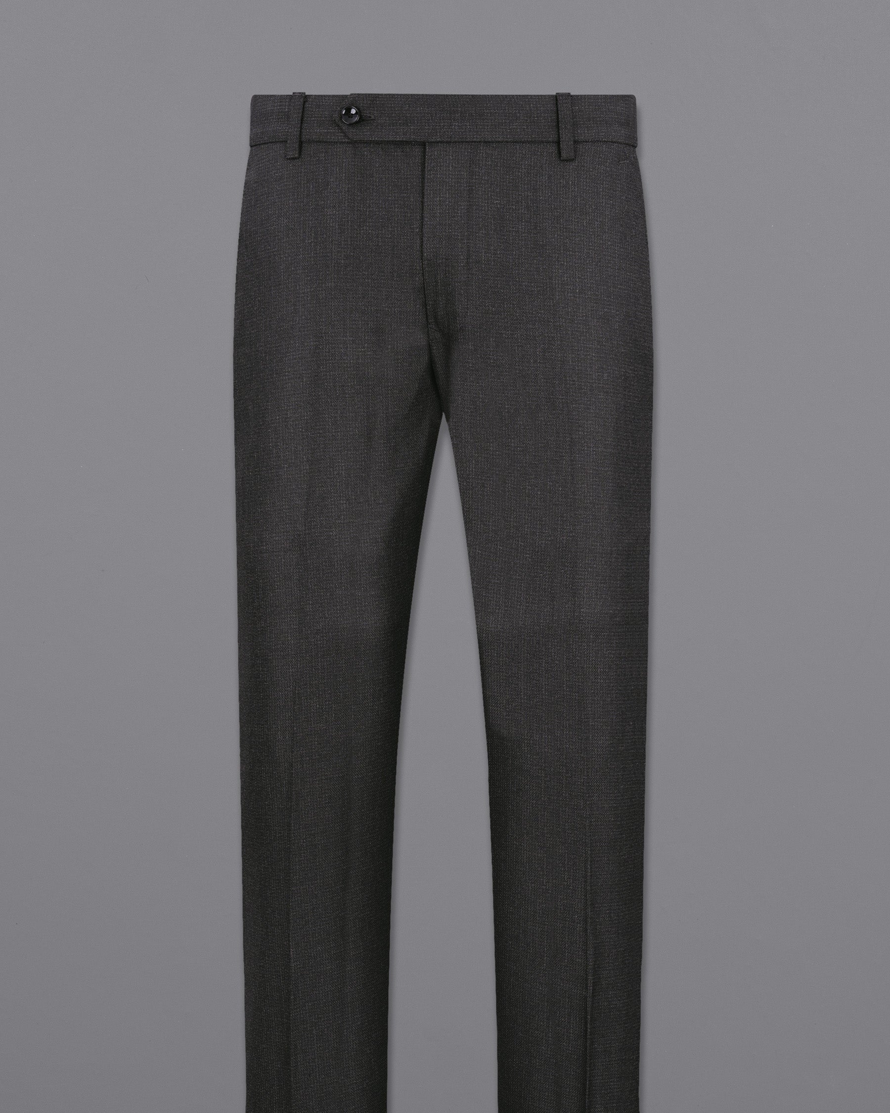 Piano Gray Cross Placket Bandhgala Suit