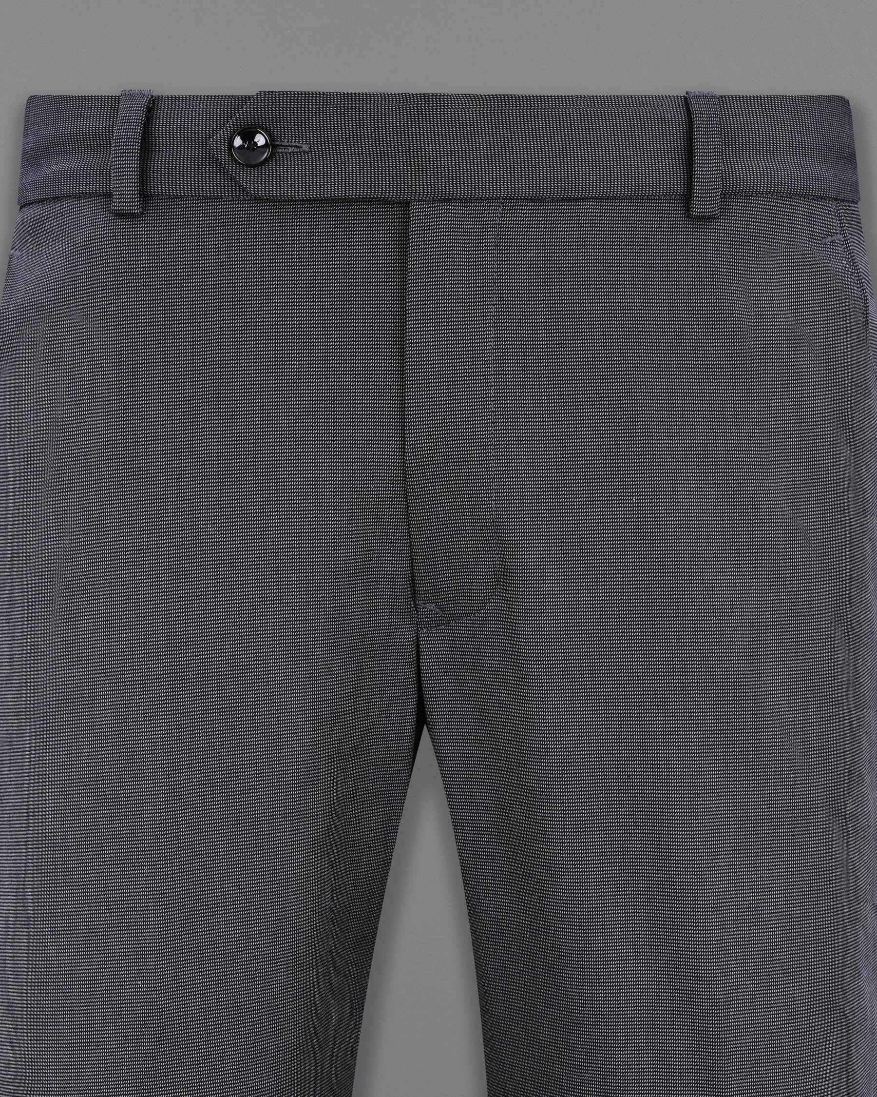 Gunmetal Gray Cross Placket Bandhgala Premium Cotton Suit