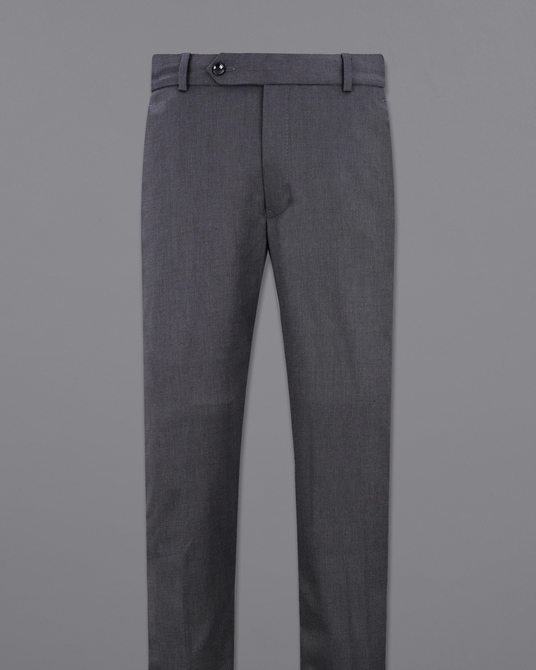 Gunmetal Gray Cross Placket Bandhgala Premium Cotton Suit