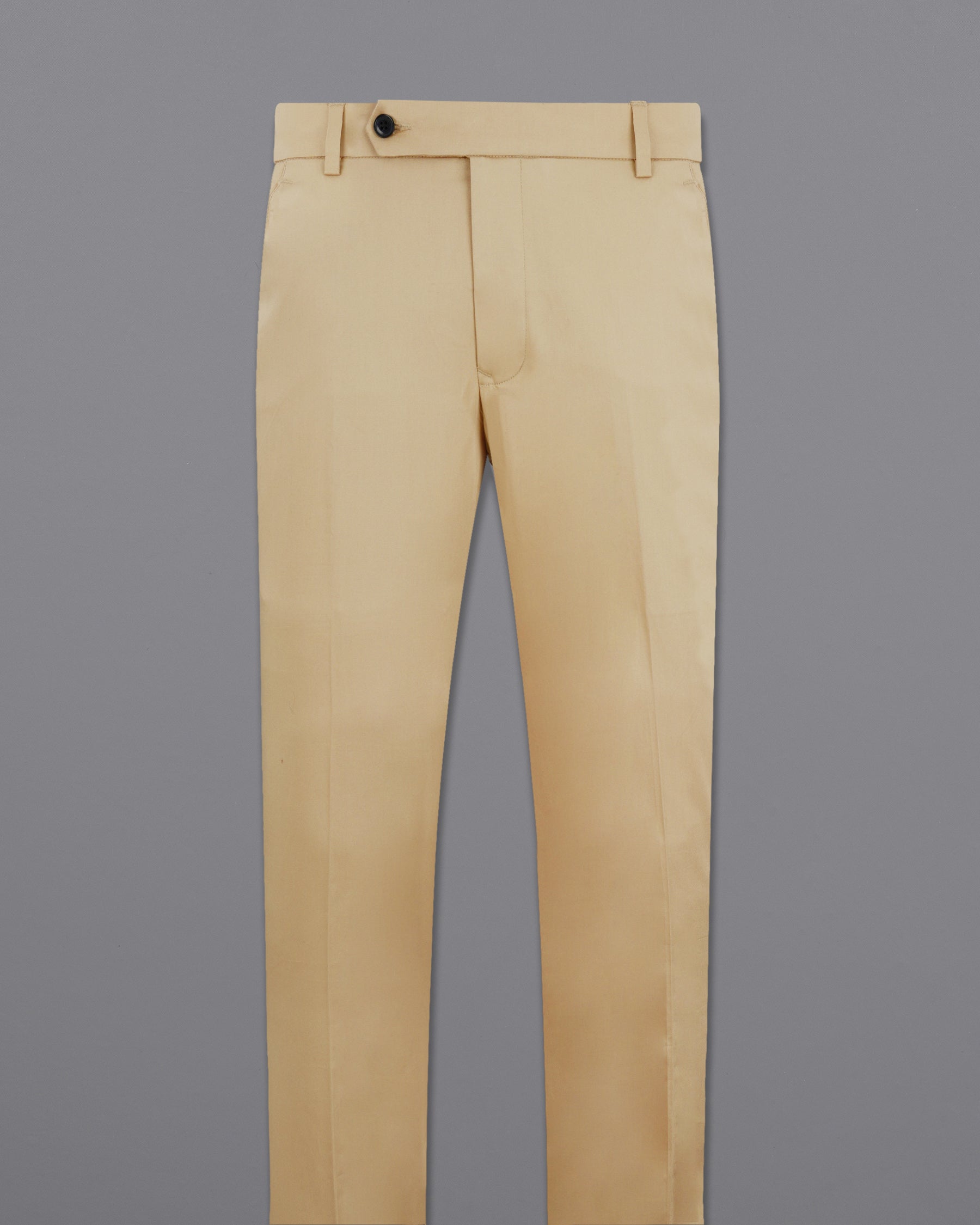 Fawn Beige Cross Placket Premium Cotton Designer Suit
