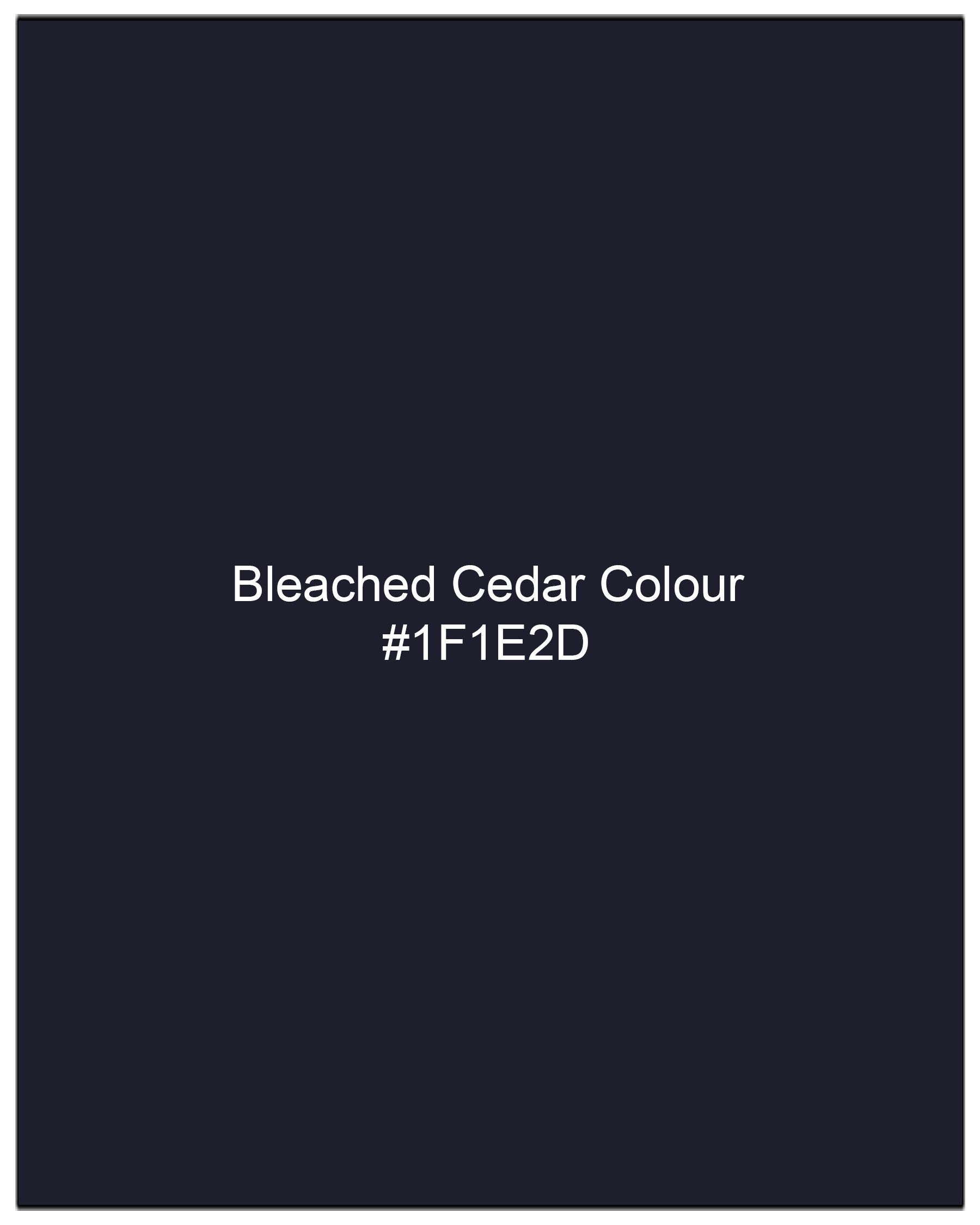 Bleached Cedar Blue Double Breasted Premium Cotton Designer Suit