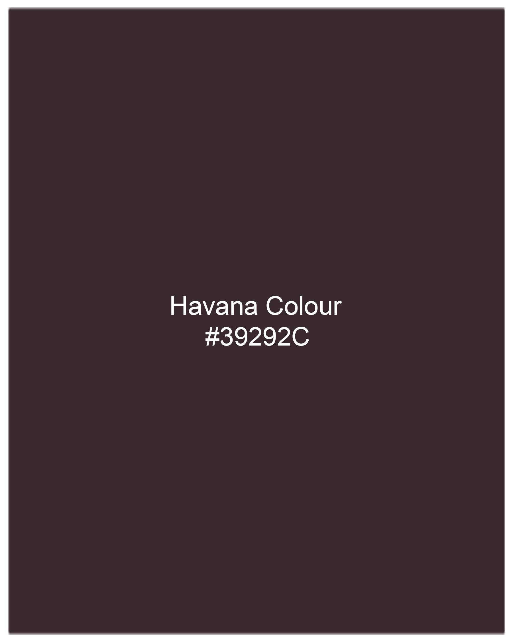 Havana Wine With  Black Lapel Tuxedo Suit