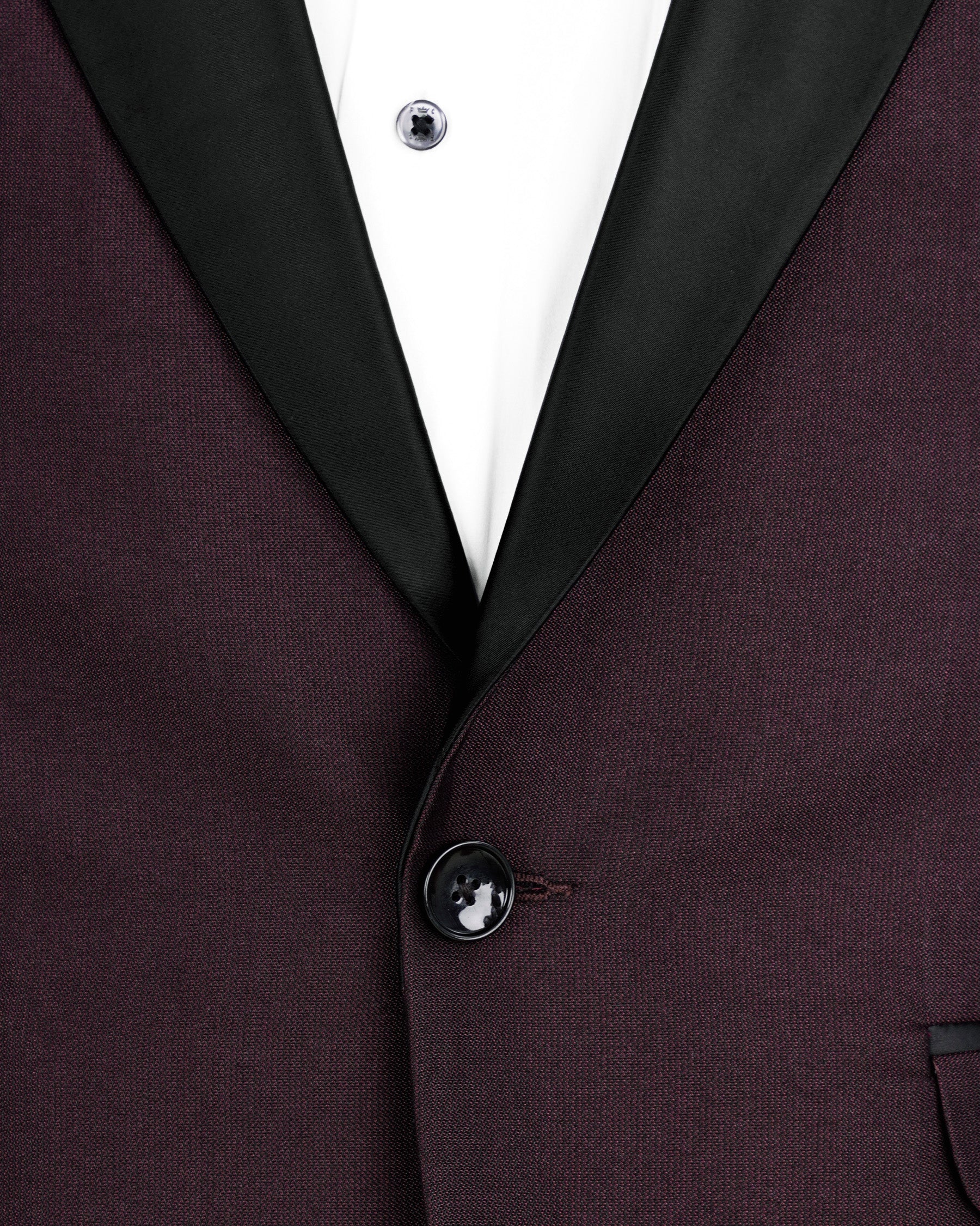 Havana Wine With  Black Lapel Tuxedo Suit