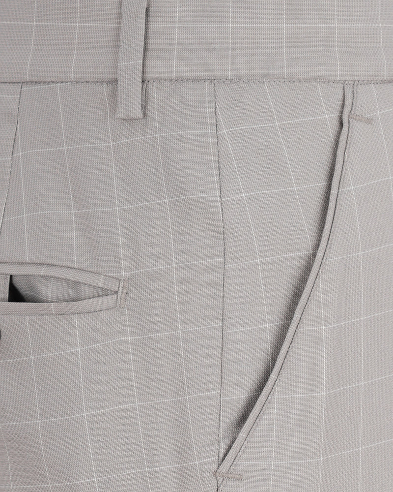 Martini Gray Checkered Double Breasted Suit