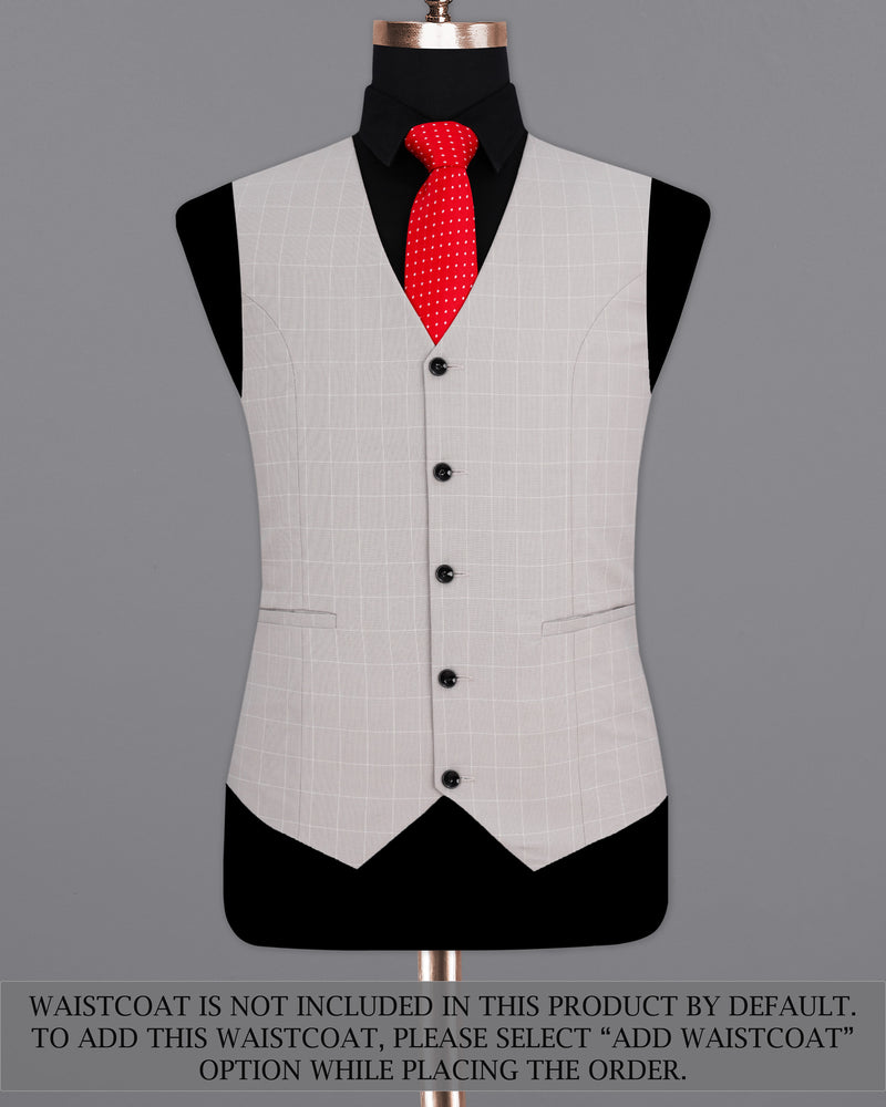 Martini Gray Checkered Double Breasted Suit