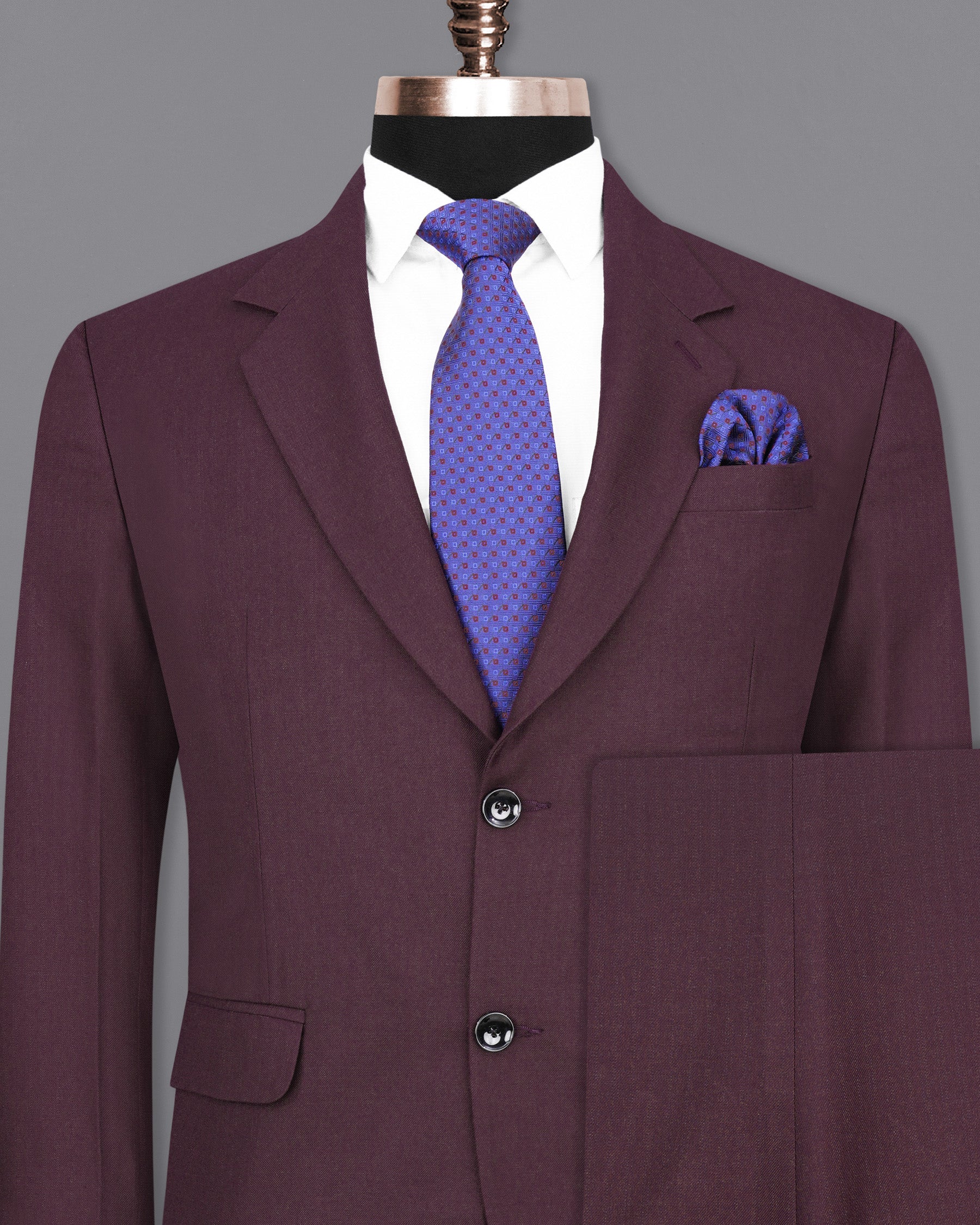 Eclipse Maroon Single Breasted Suit