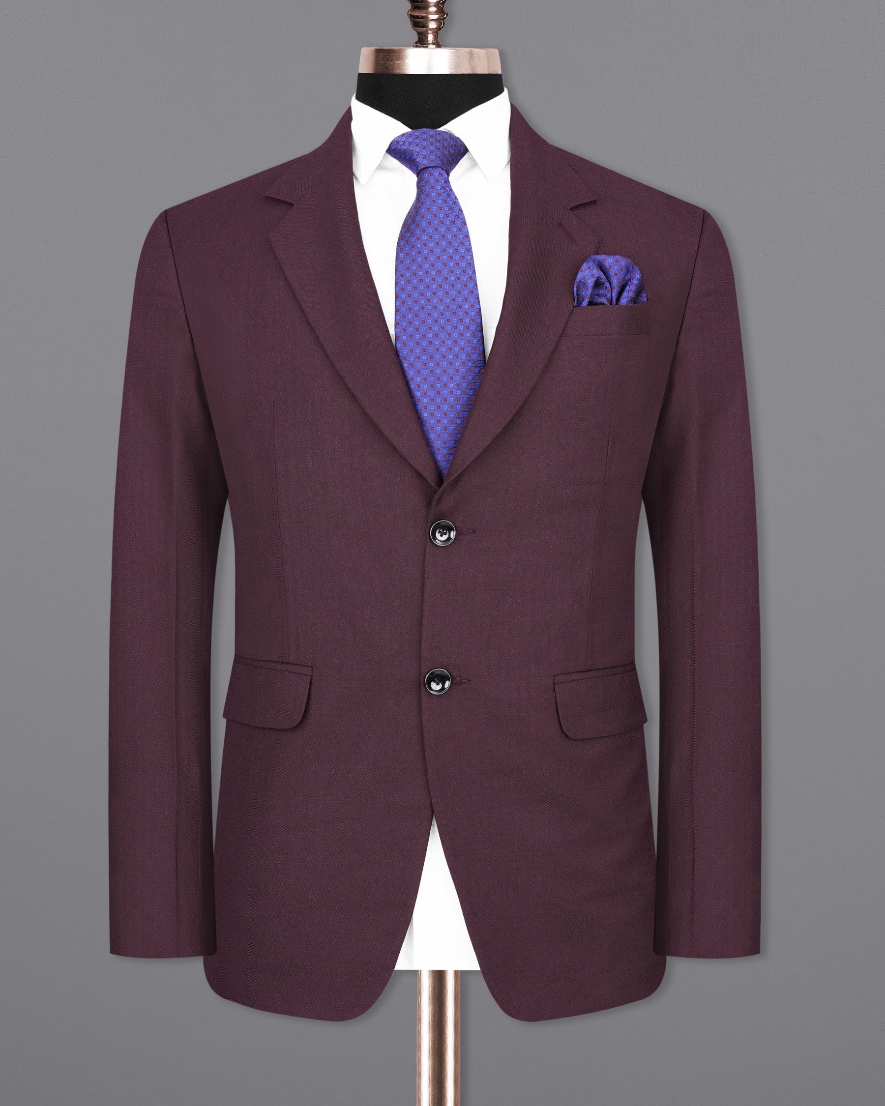 Eclipse Maroon Single Breasted Suit