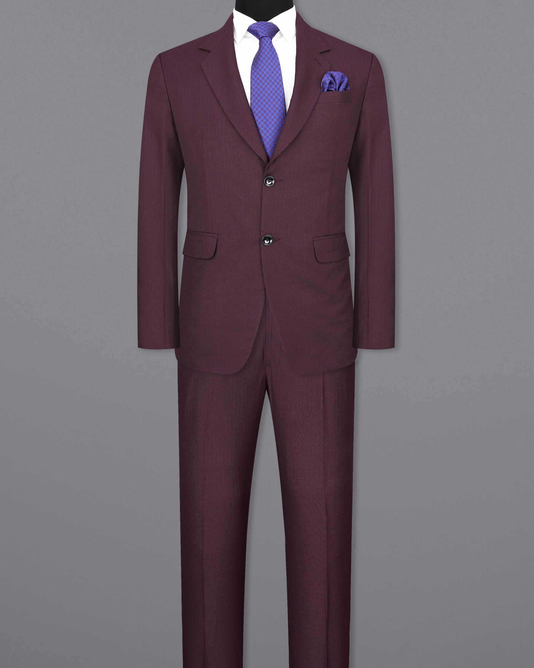 Eclipse Maroon Single Breasted Suit