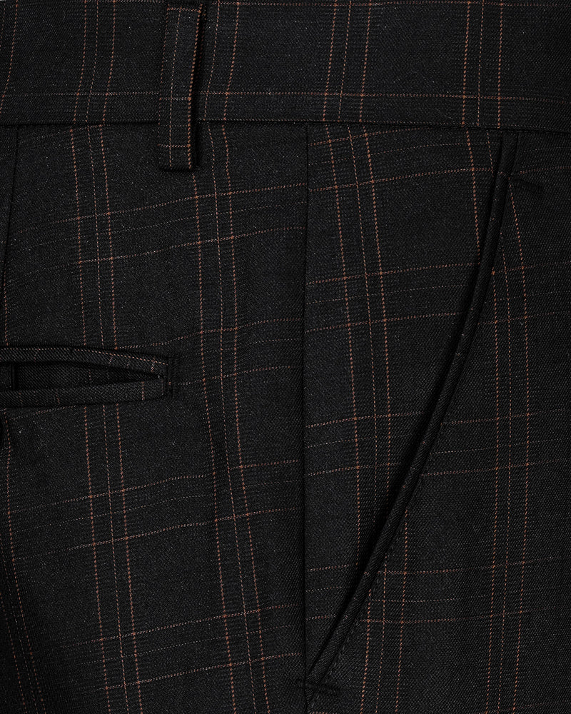 Jaguar Black Plaid Double Breasted Suit