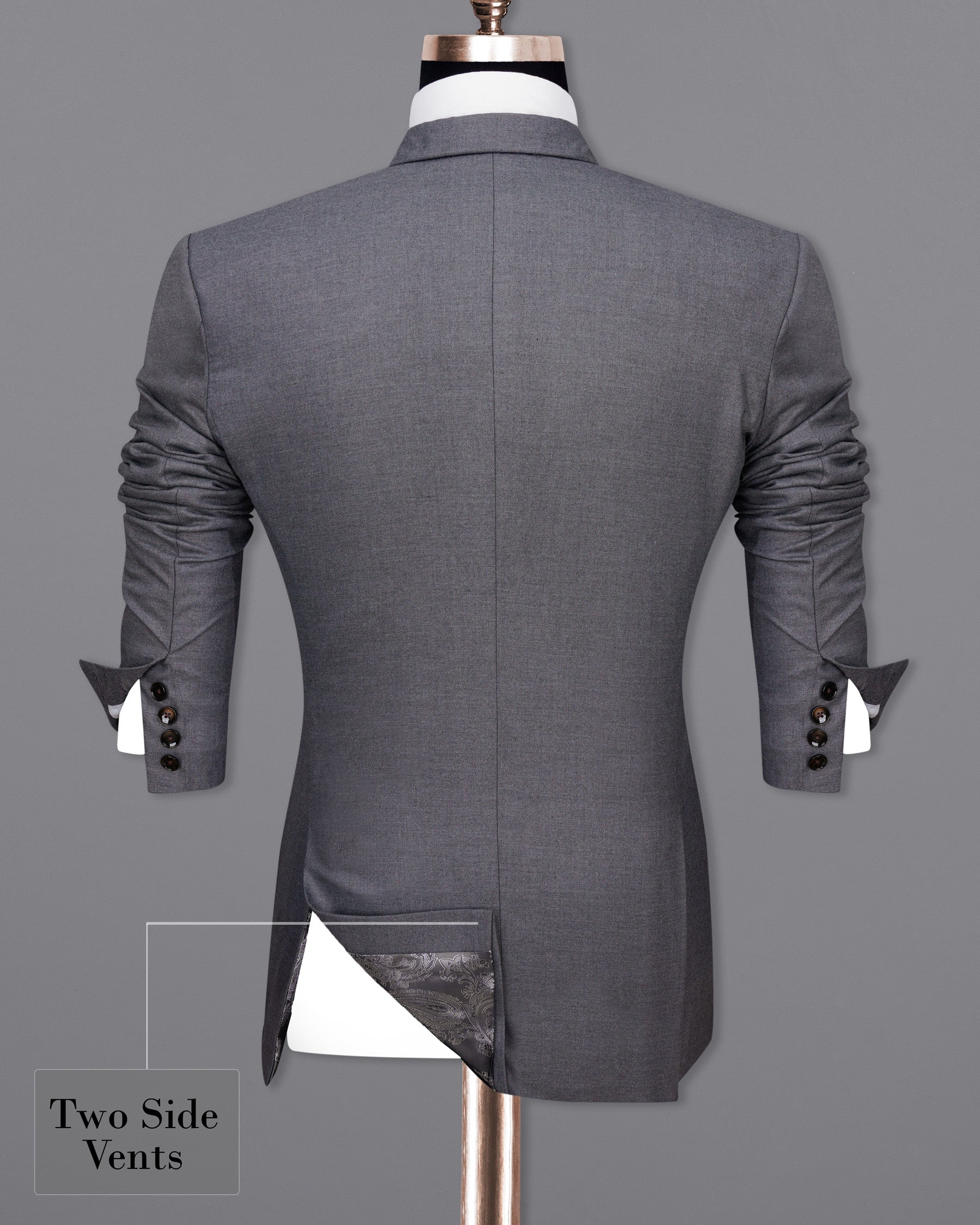 Vampire Light Gray Double Breasted Suit