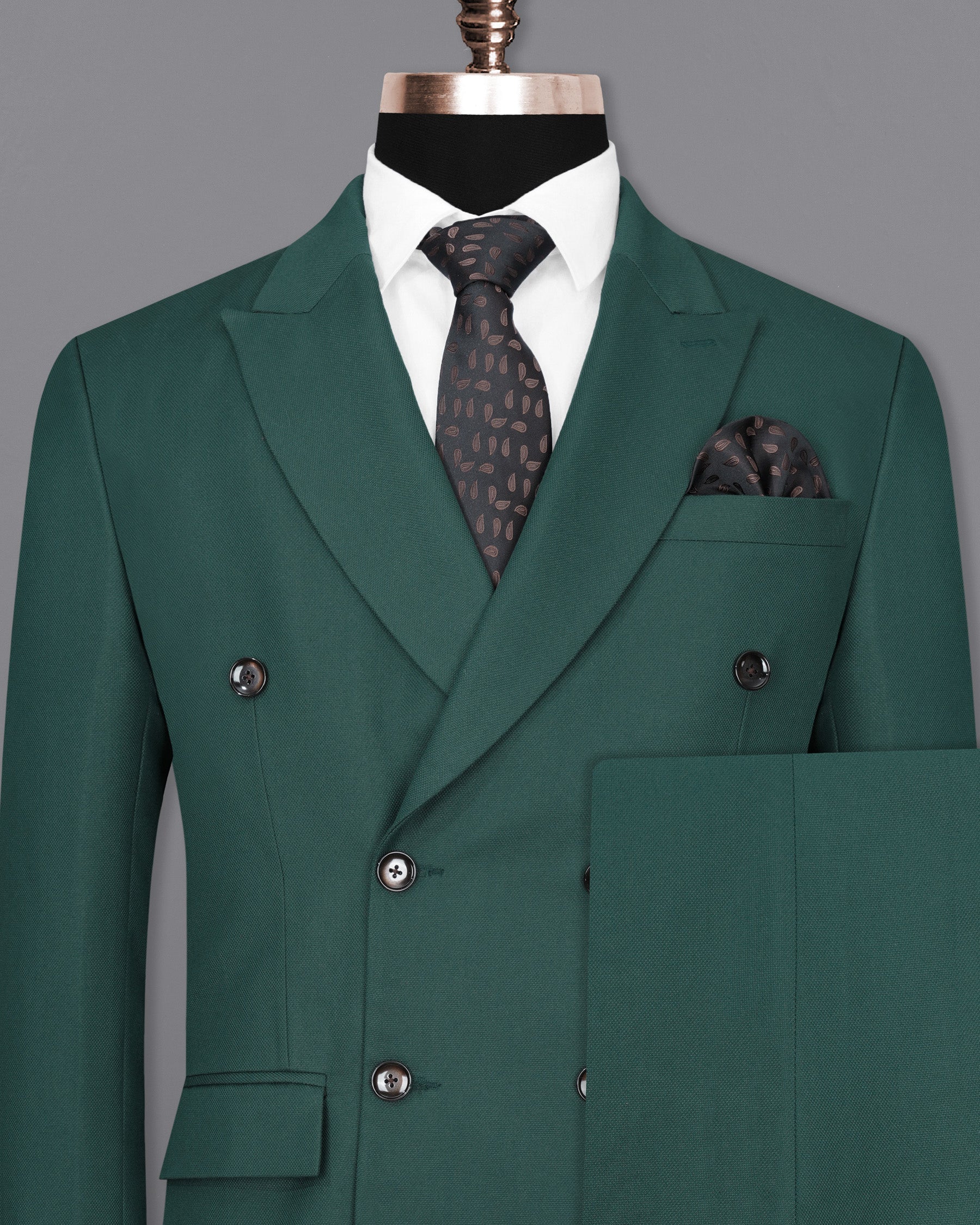 Limed Spruce Green Double Breasted Suit
