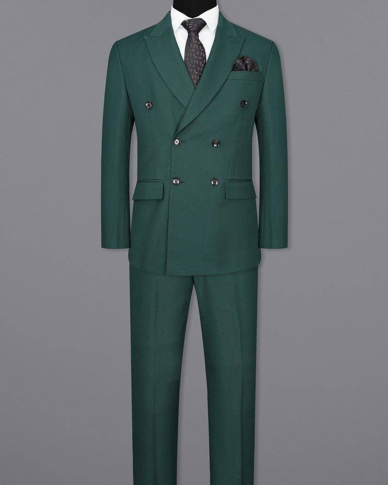 Limed Spruce Green Double Breasted Suit