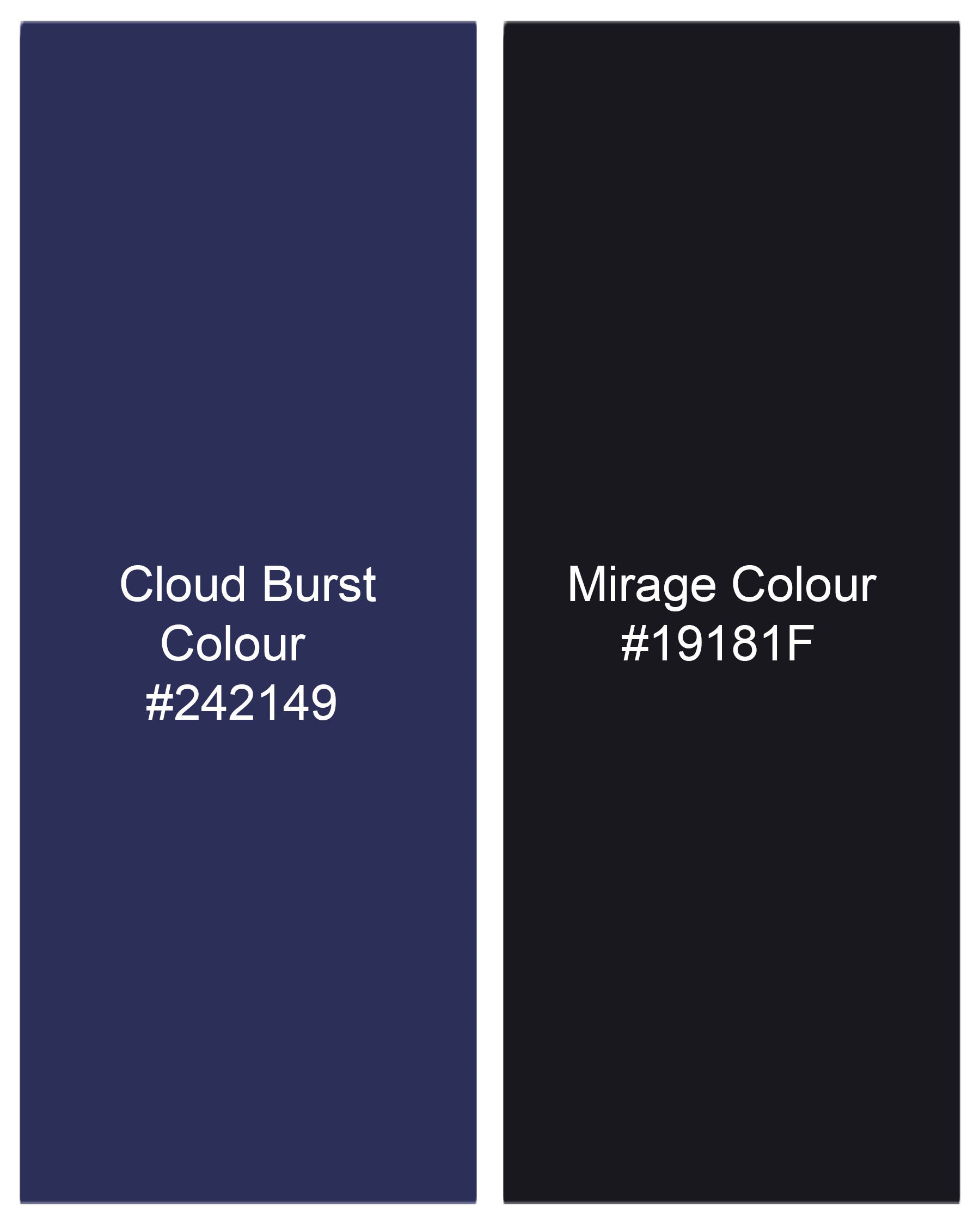 Cloud Burst Blue With Black Plaid Cross Placket Bandhgala Suit