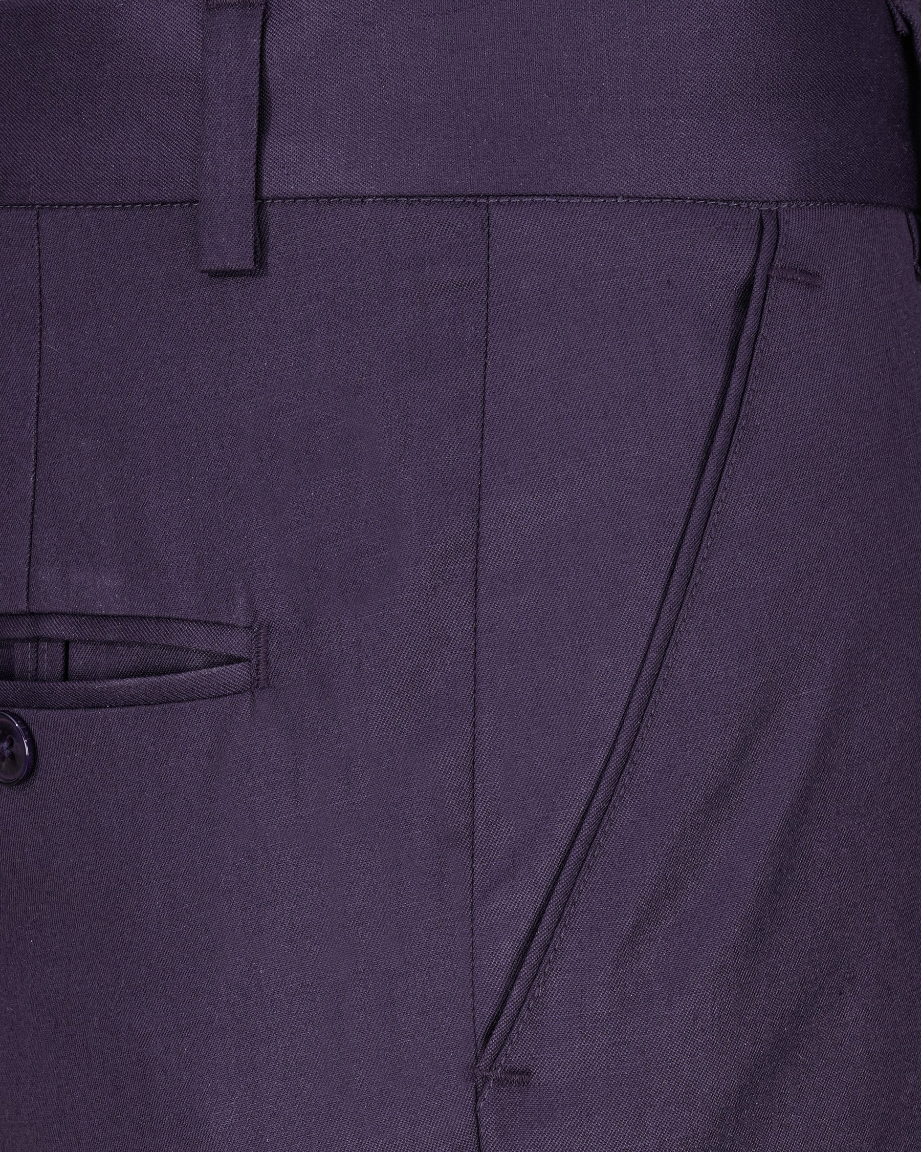 Tolopea Dark Purple Bandhgala Suit