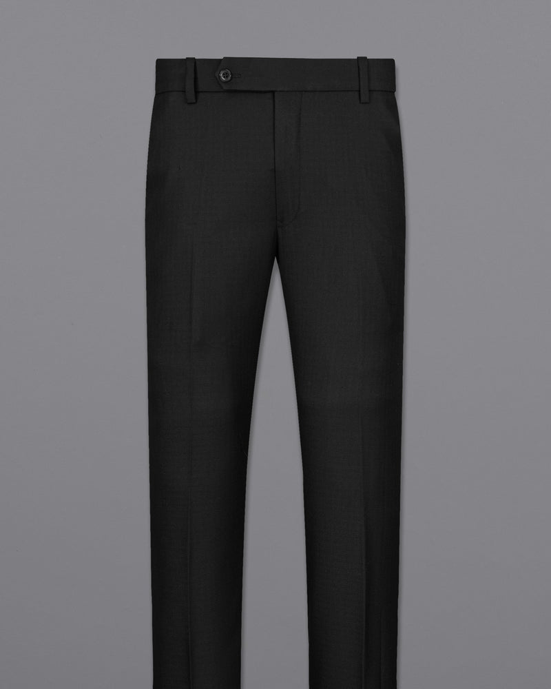 Jade Black Cross Placket Bandhgala Suit