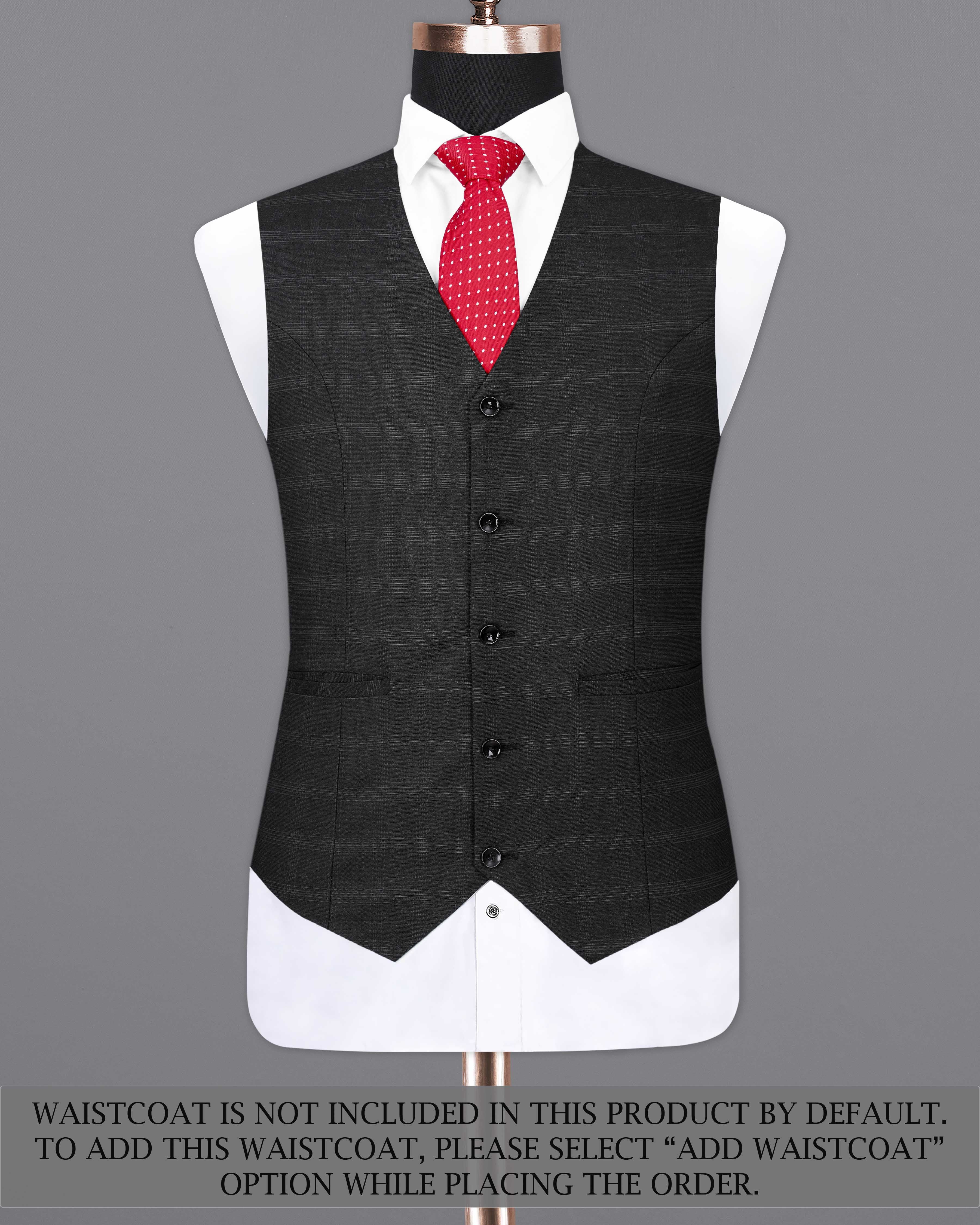 Thunder Black Plaid Single Breasted Suit
