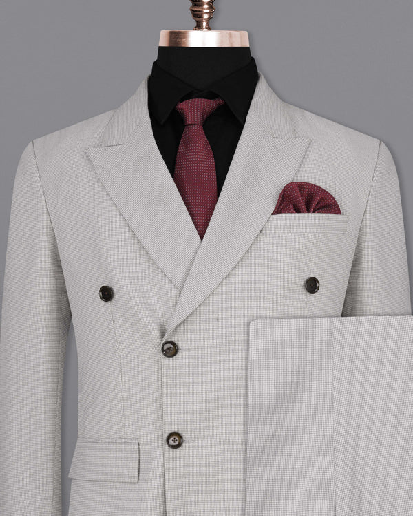 Pale Slate Gray Double Breasted Suit