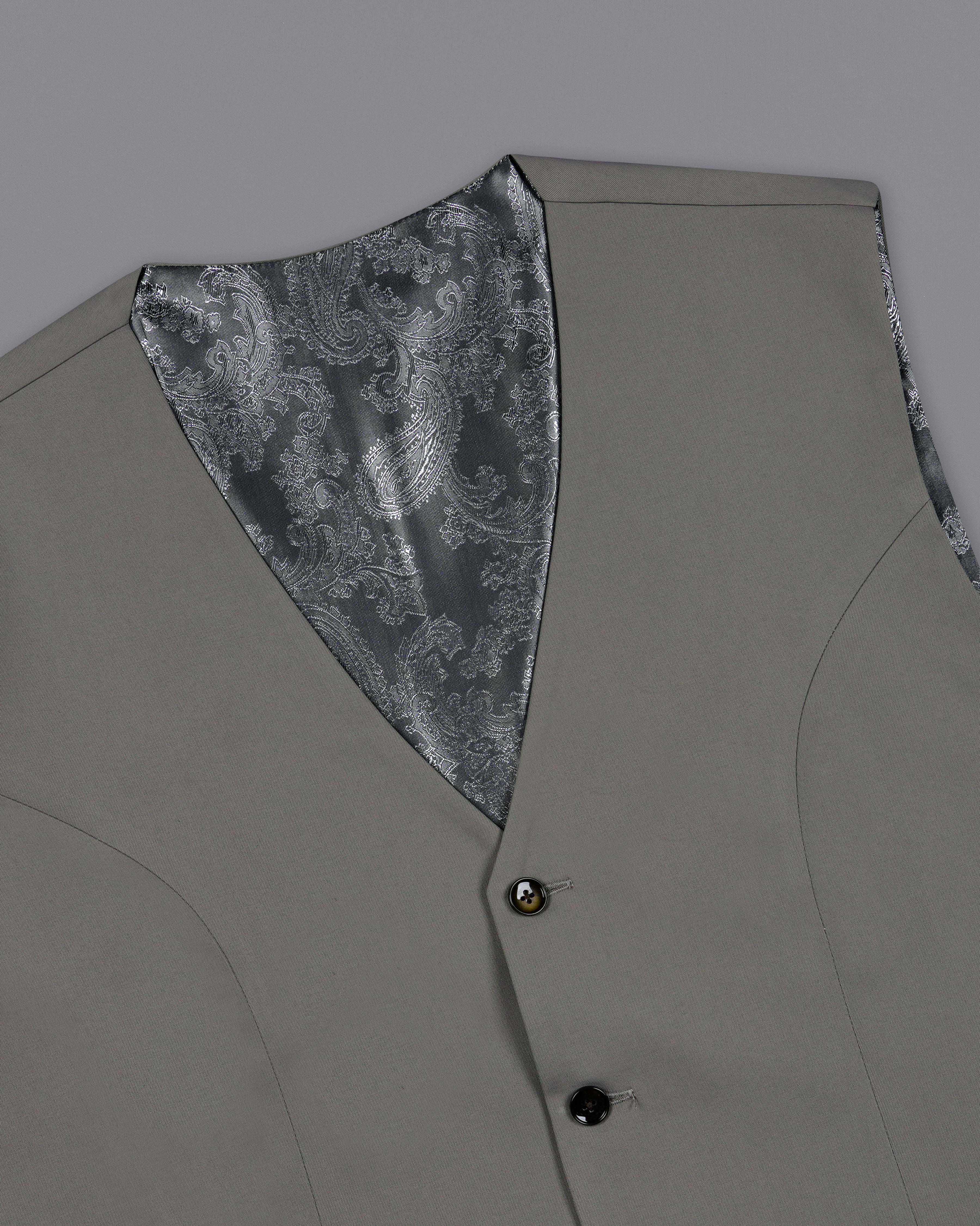 Storm Dust Gray Double Breasted Suit