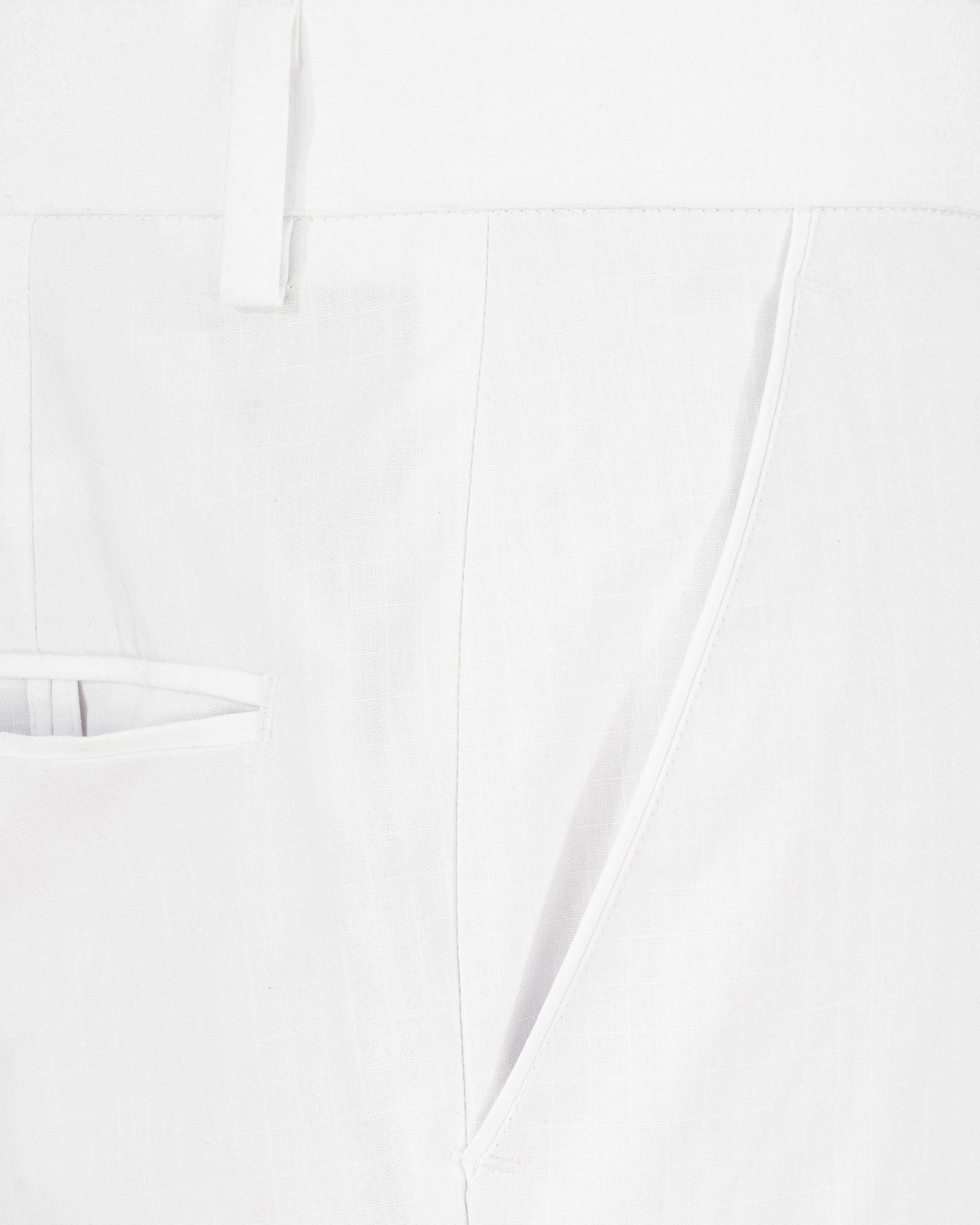 Bright White Single Breasted Premium Cotton Designer Suit