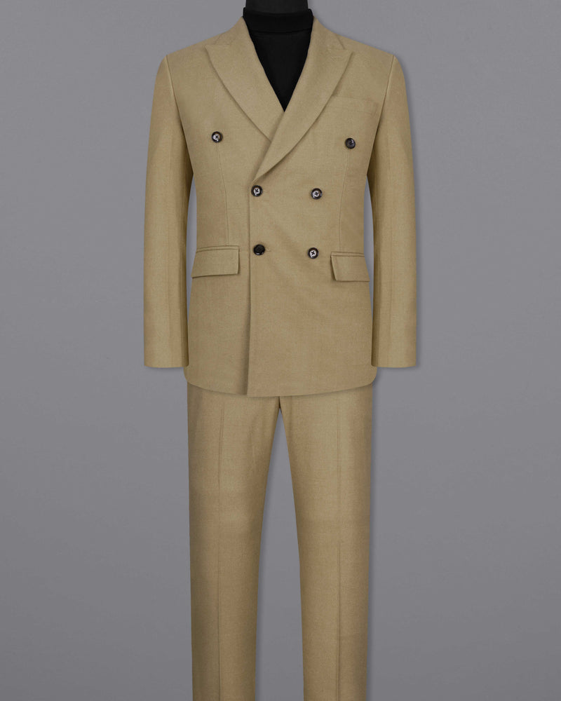 Arrowtown Brown Pure Wool Double Breasted Suit