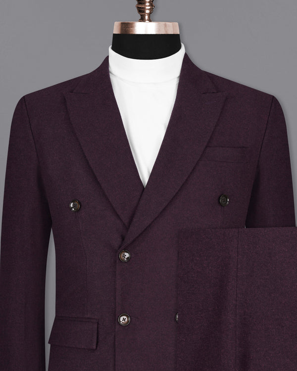 Toledo Wine Pure Wool Double Breasted Suit