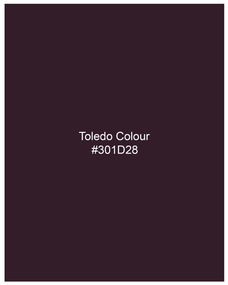 Toledo Wine Pure Wool Double Breasted Suit