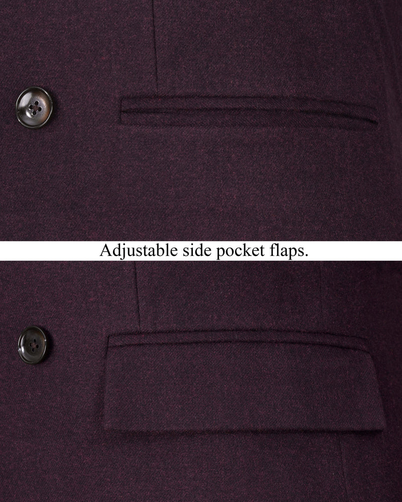 Toledo Wine Pure Wool Double Breasted Suit