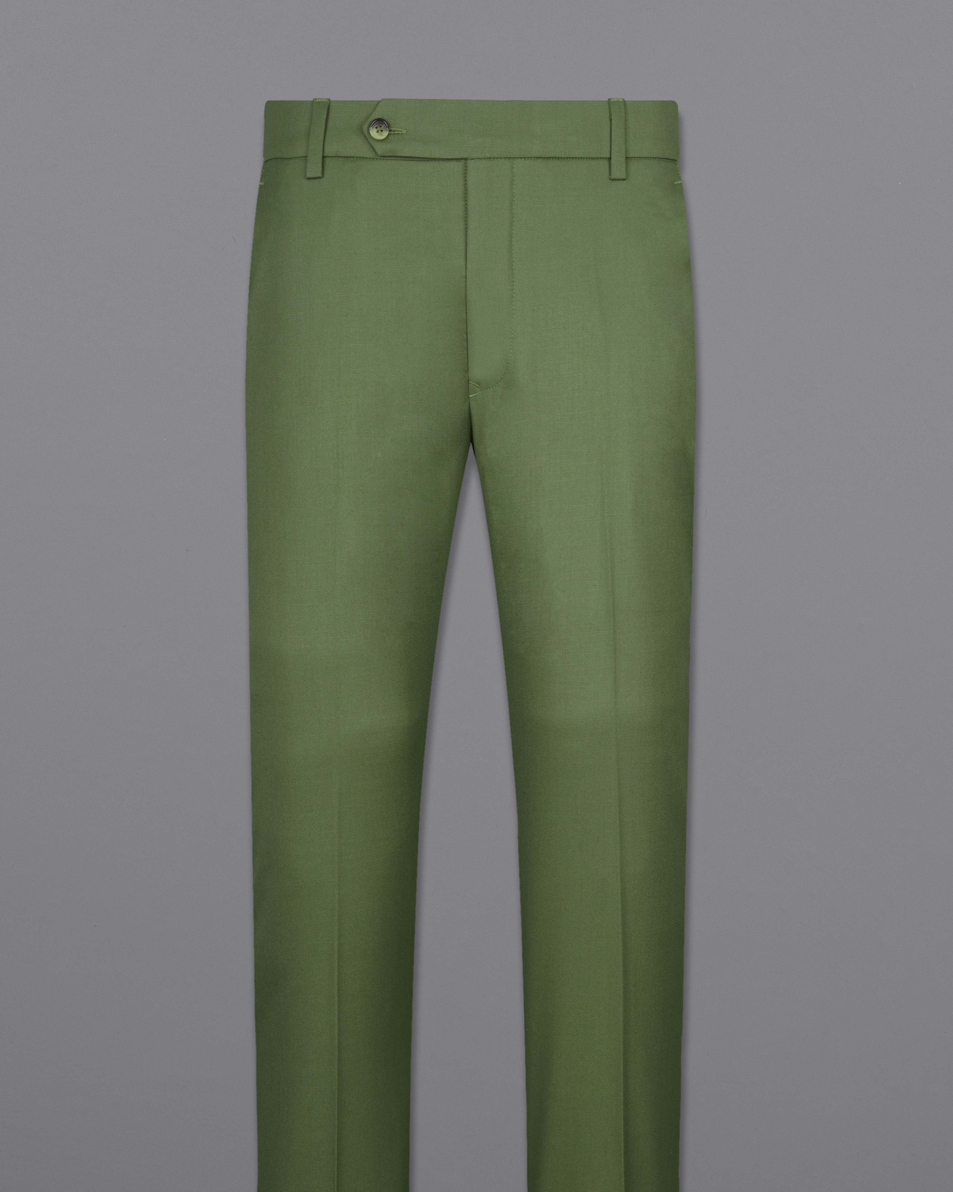 Cactus Green Cross Placket Bandhgala Suit