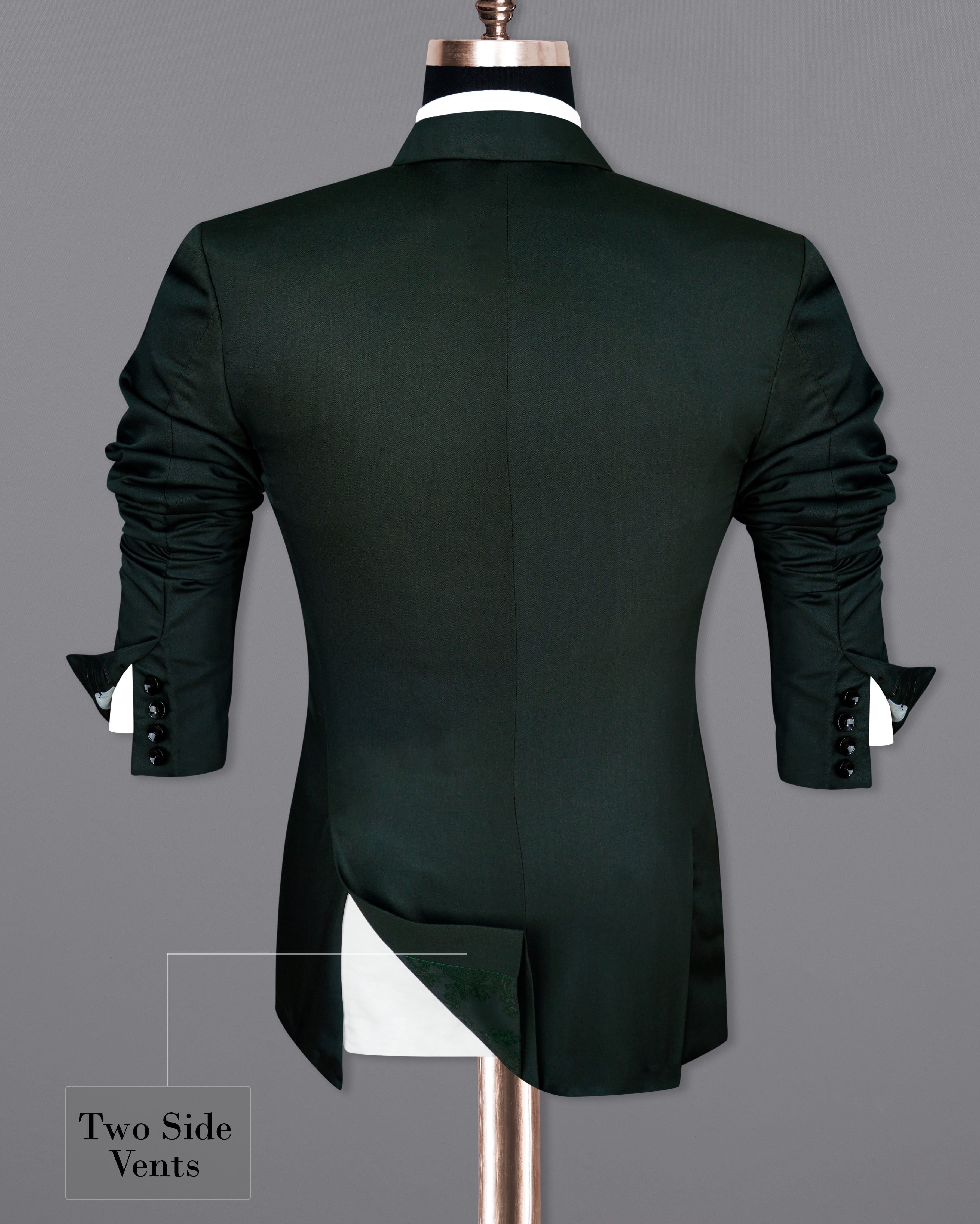 Zeus Dark Green Single Breasted Suit