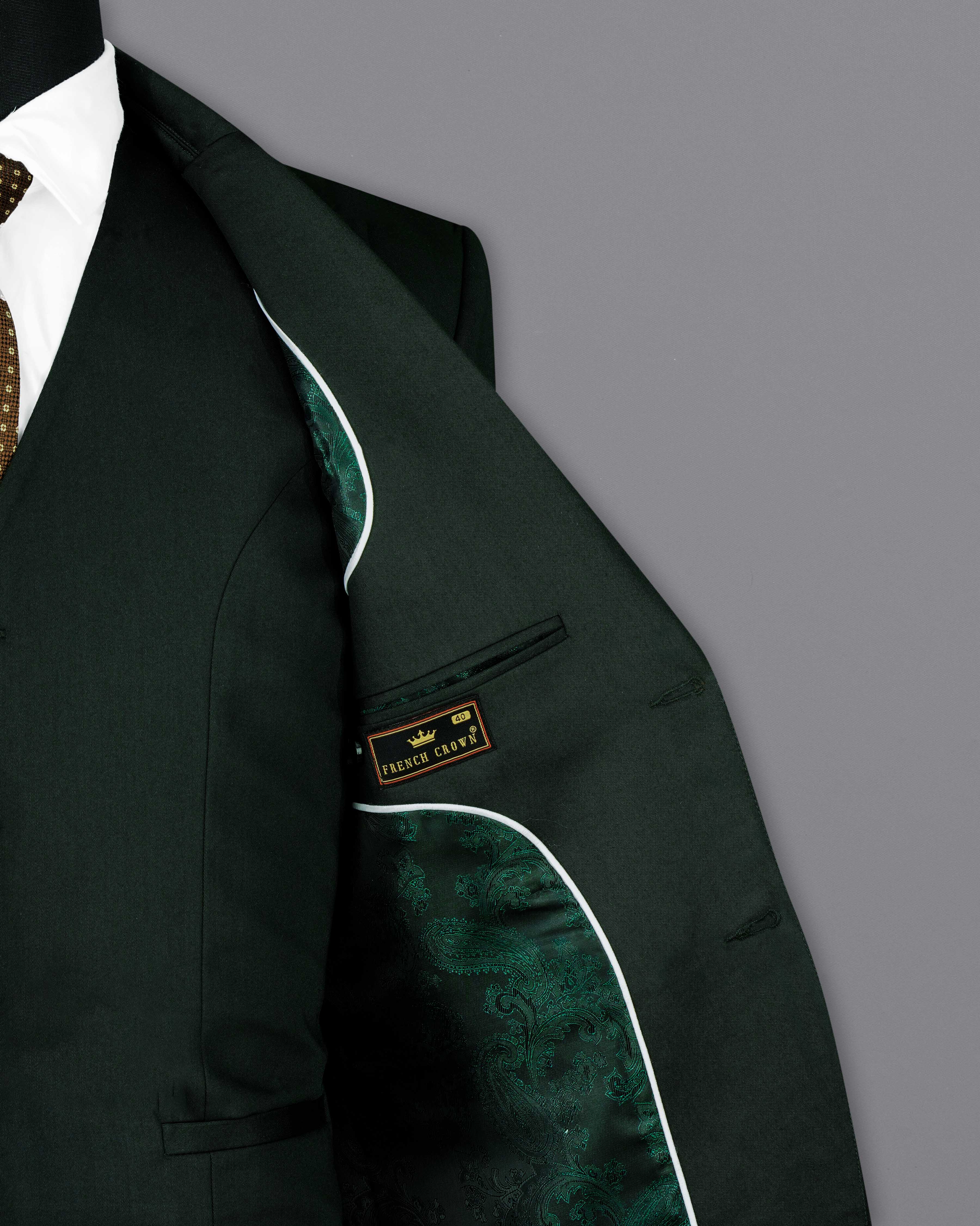 Zeus Dark Green Single Breasted Suit