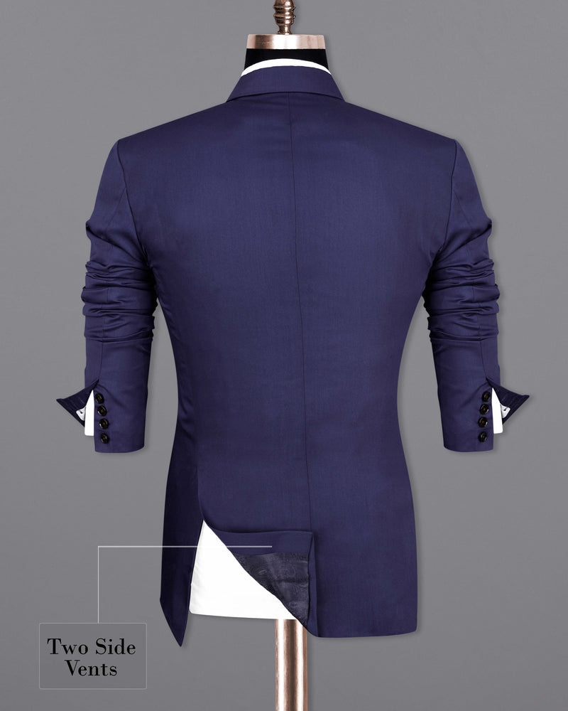 Outer Space Blue Double Breasted Suit
