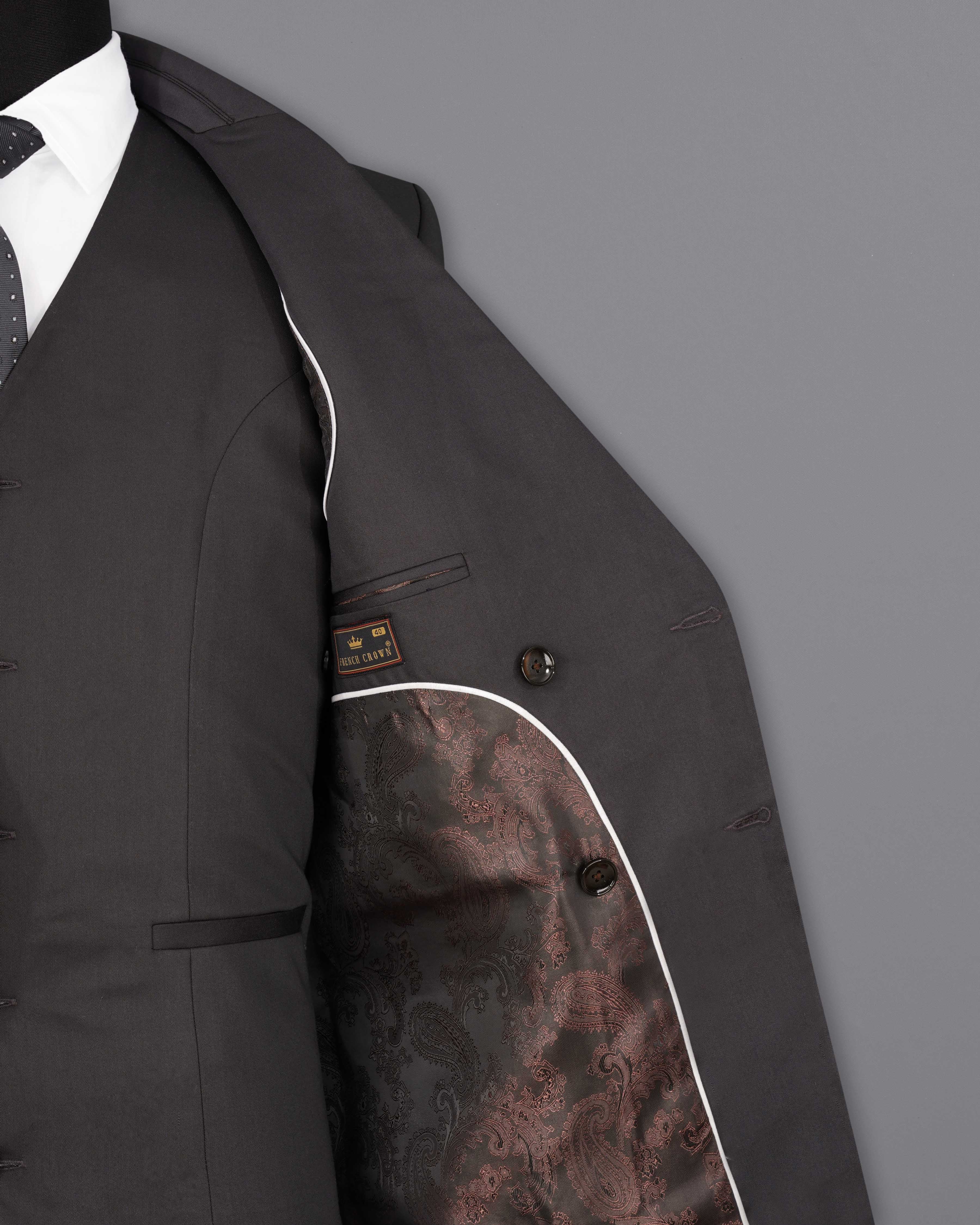 Mine Shaft Brown Double Breasted Suit