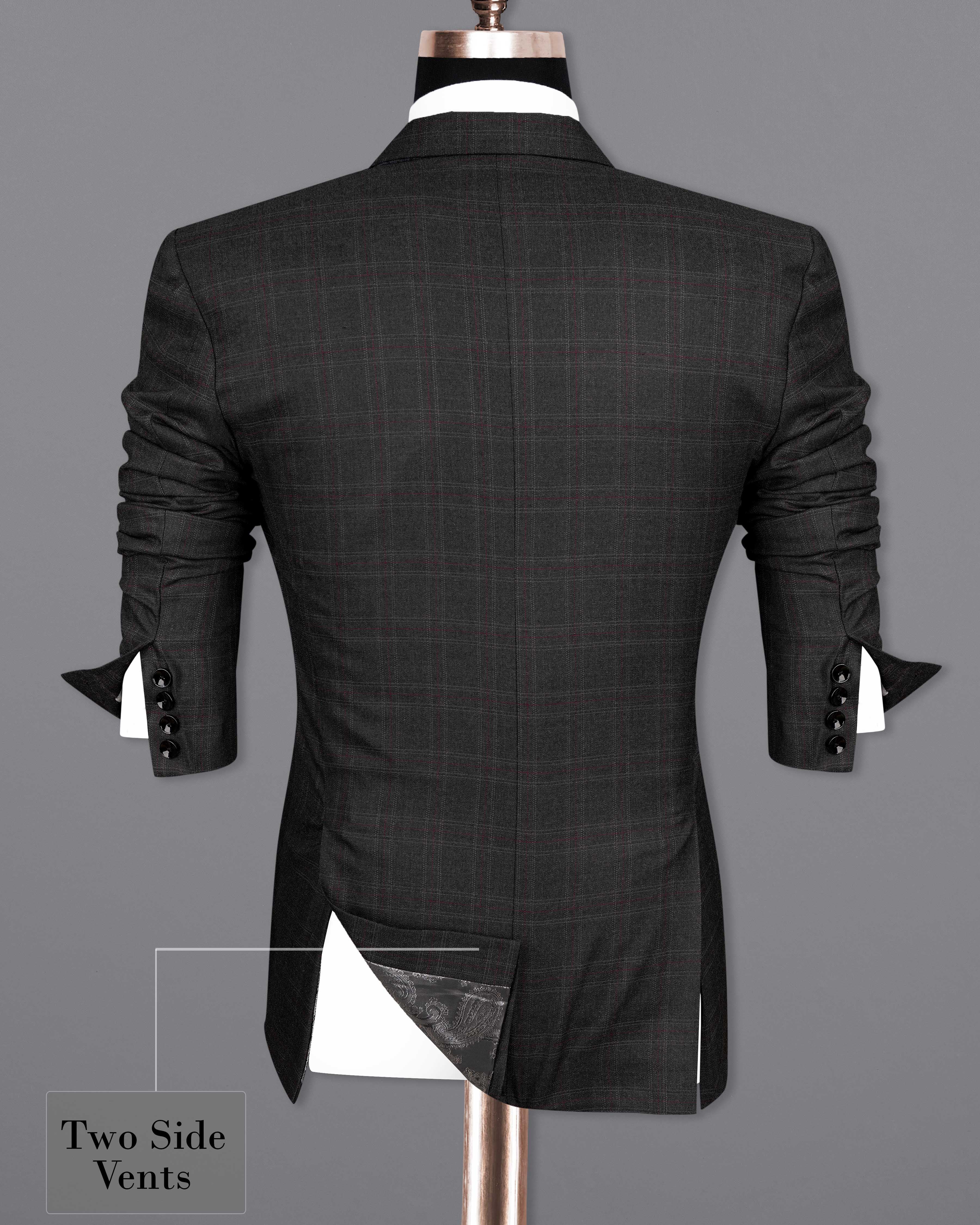 Nero Grey Subtle Plaid Single-Breasted Suit