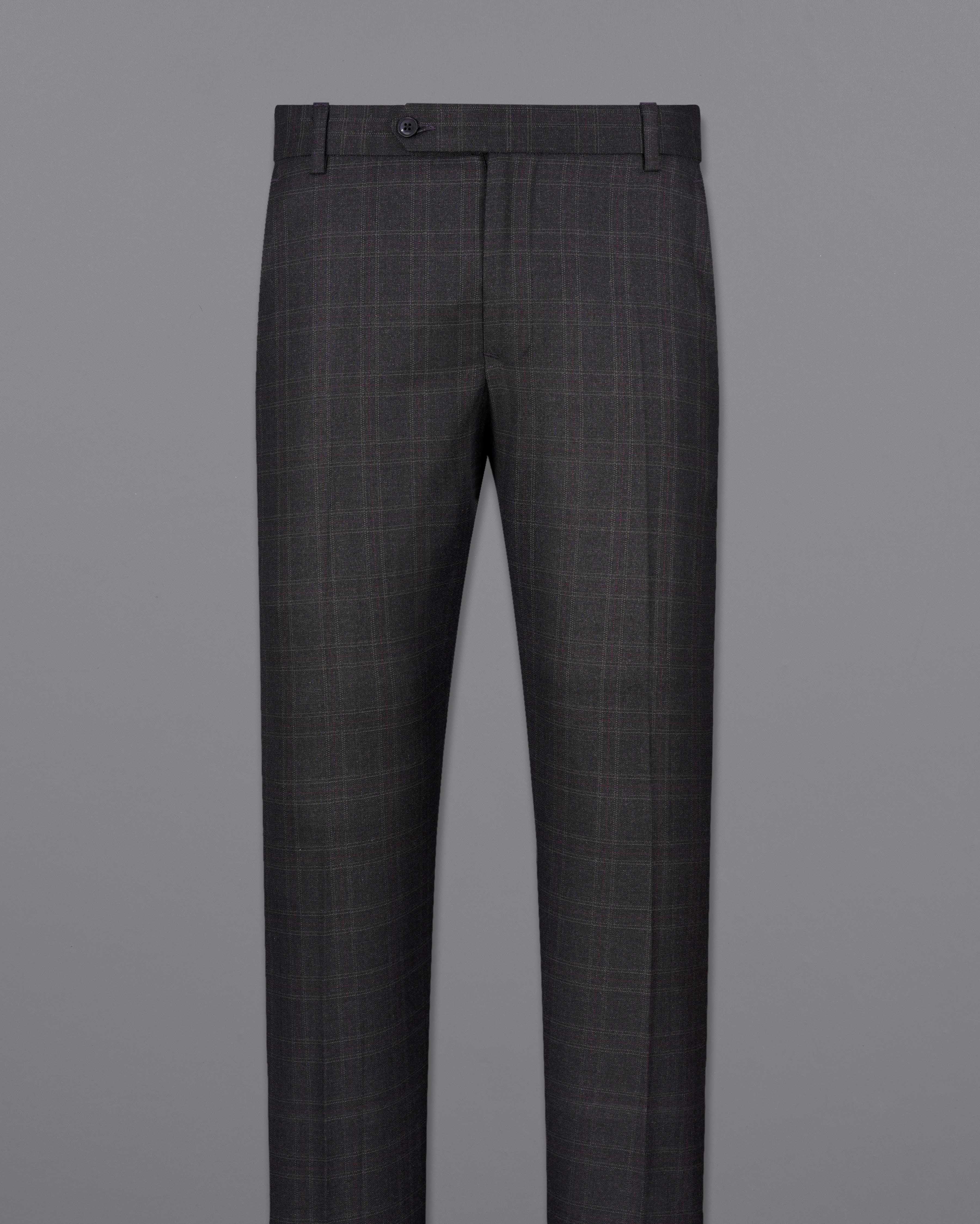 Nero Grey Subtle Plaid Single-Breasted Suit