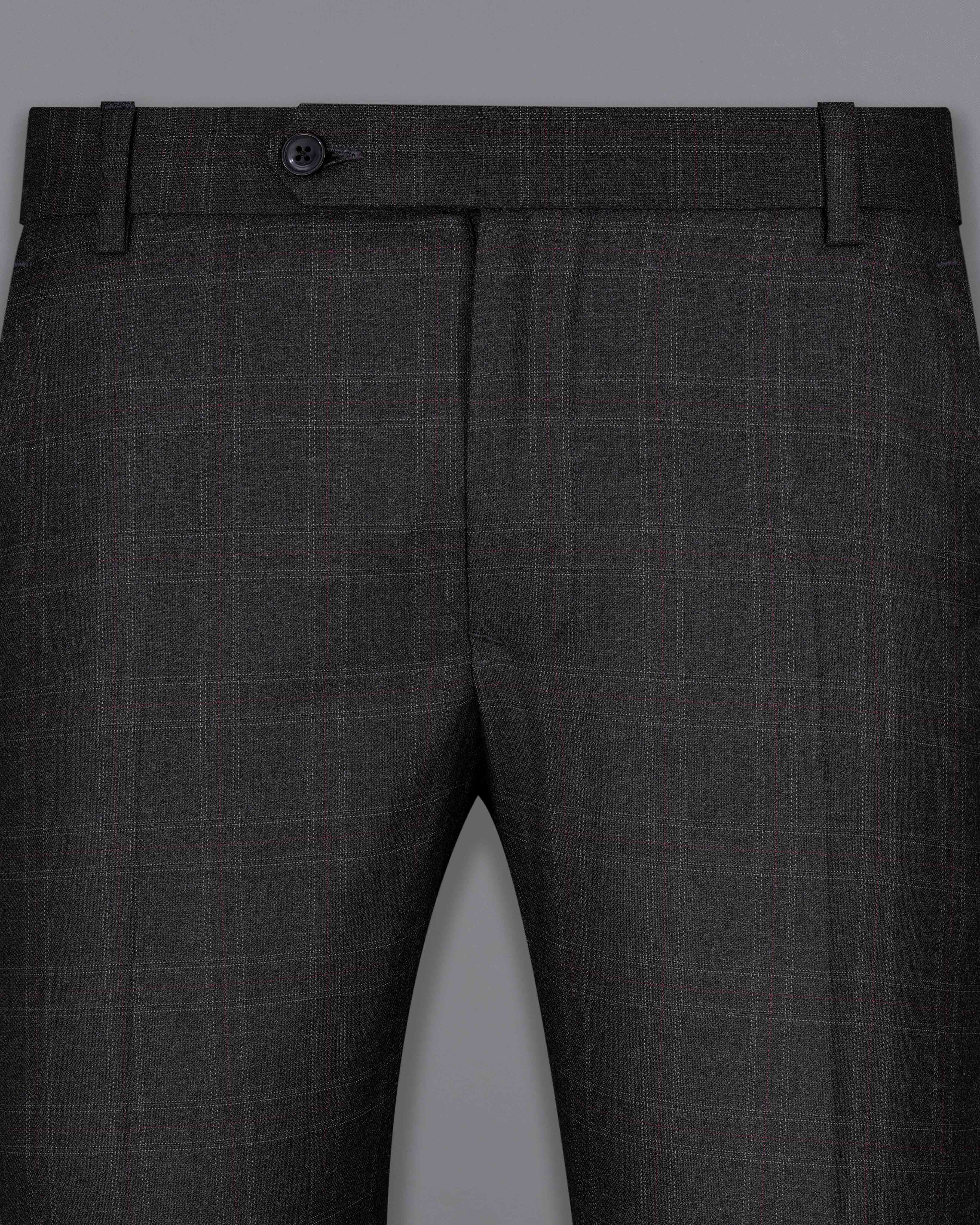 Nero Grey Subtle Plaid Single-Breasted Suit