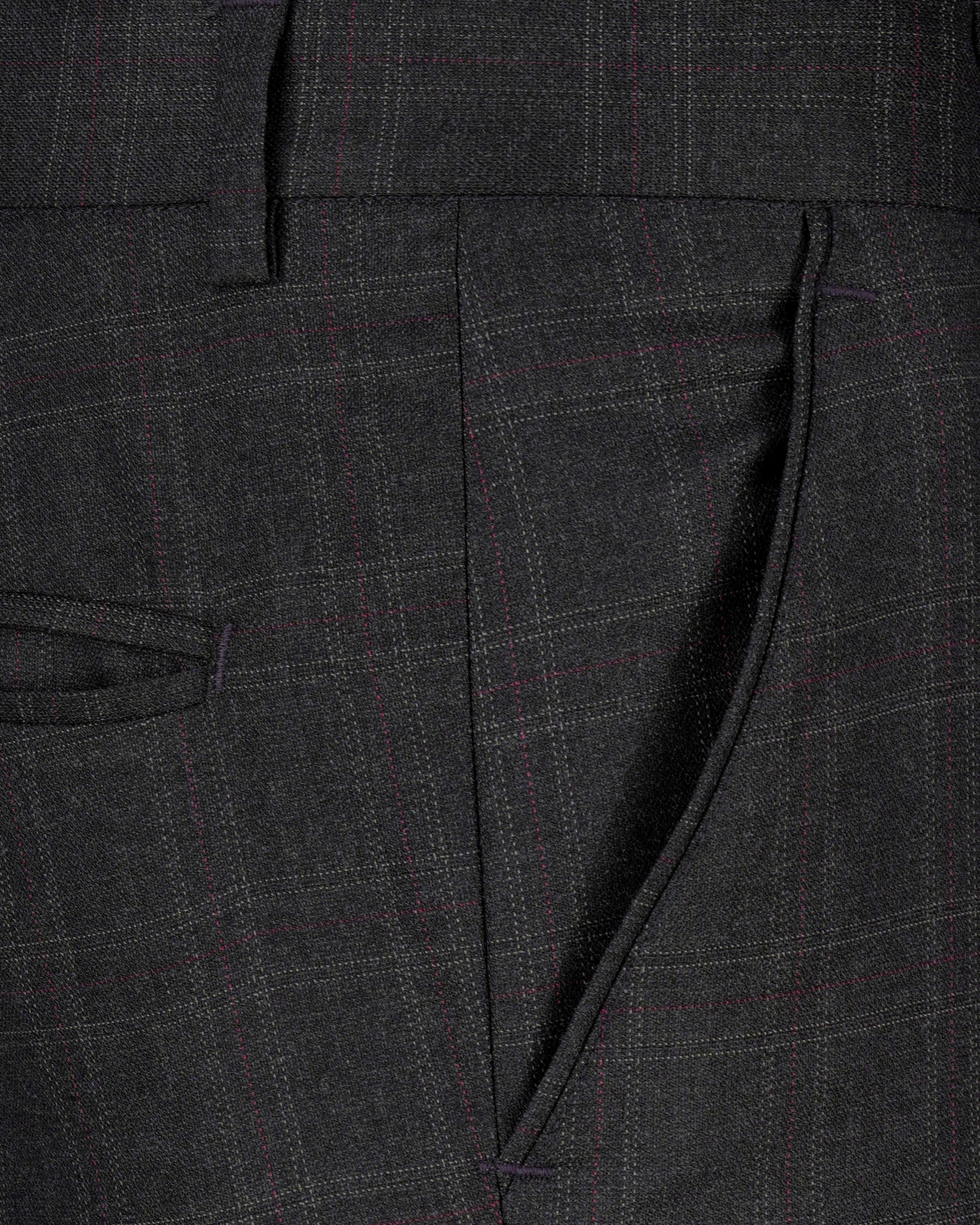 Nero Grey Subtle Plaid Single-Breasted Suit