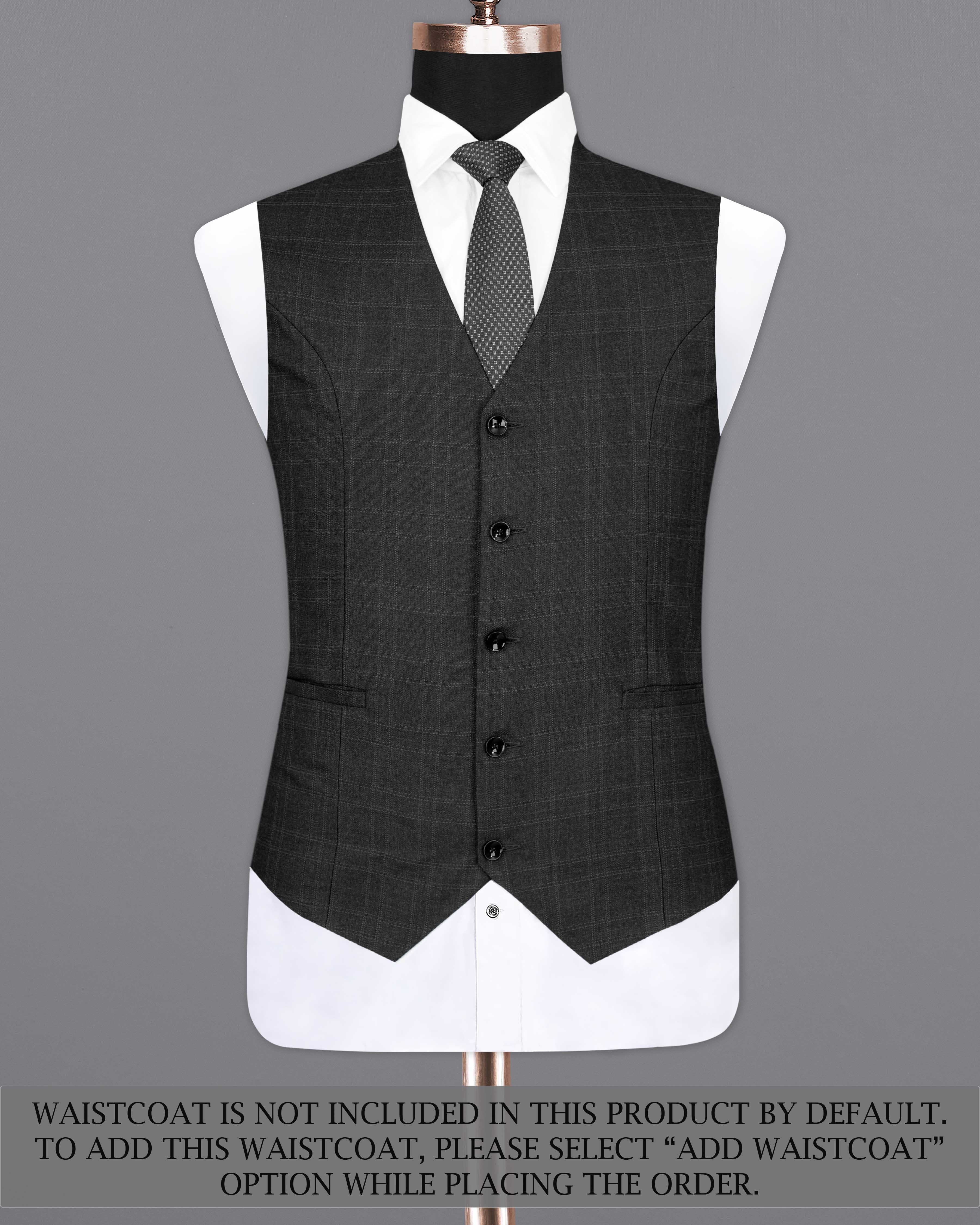 Nero Grey Subtle Plaid Single-Breasted Suit