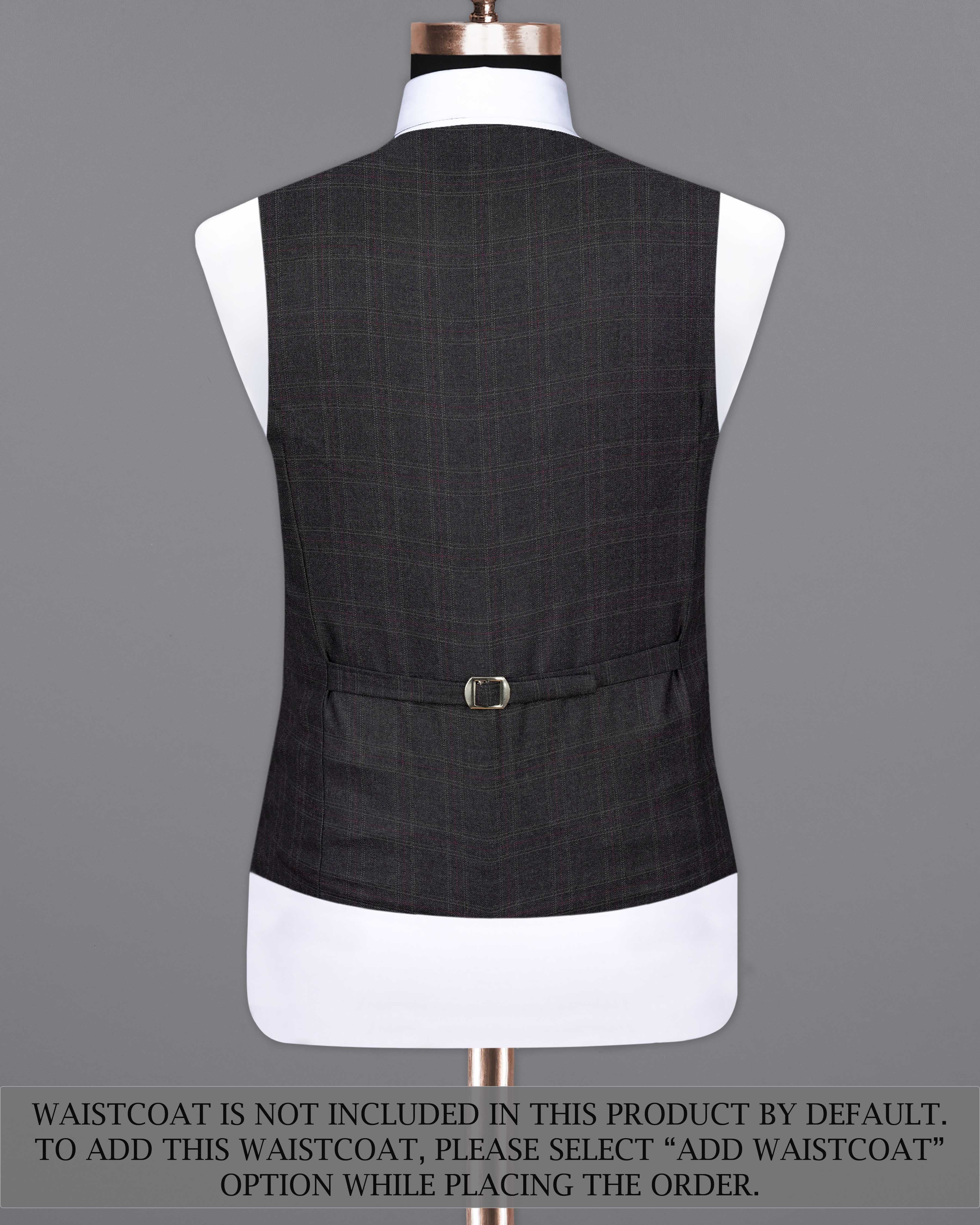 Nero Grey Subtle Plaid Single-Breasted Suit