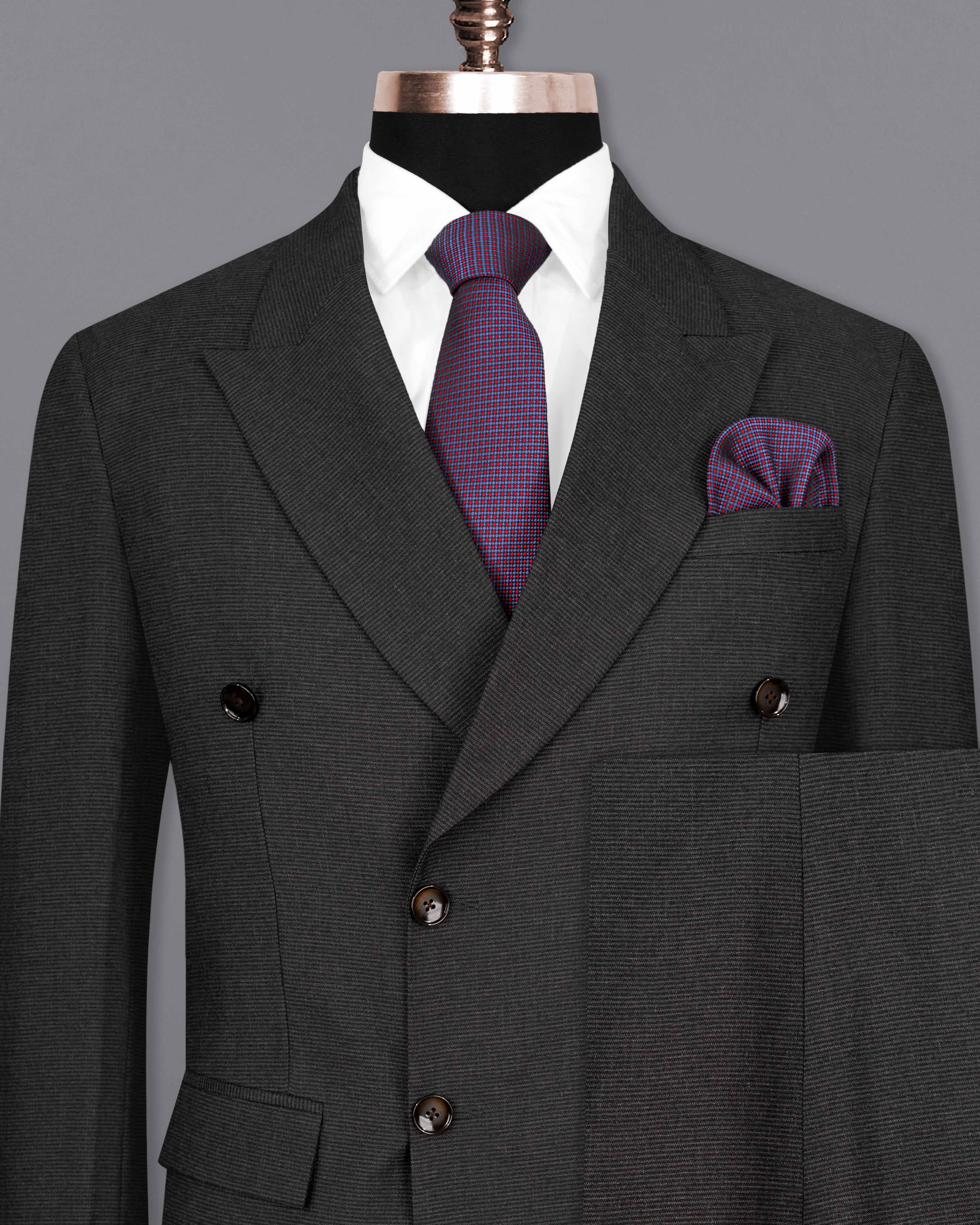 Piano Gray Double Breasted Suit