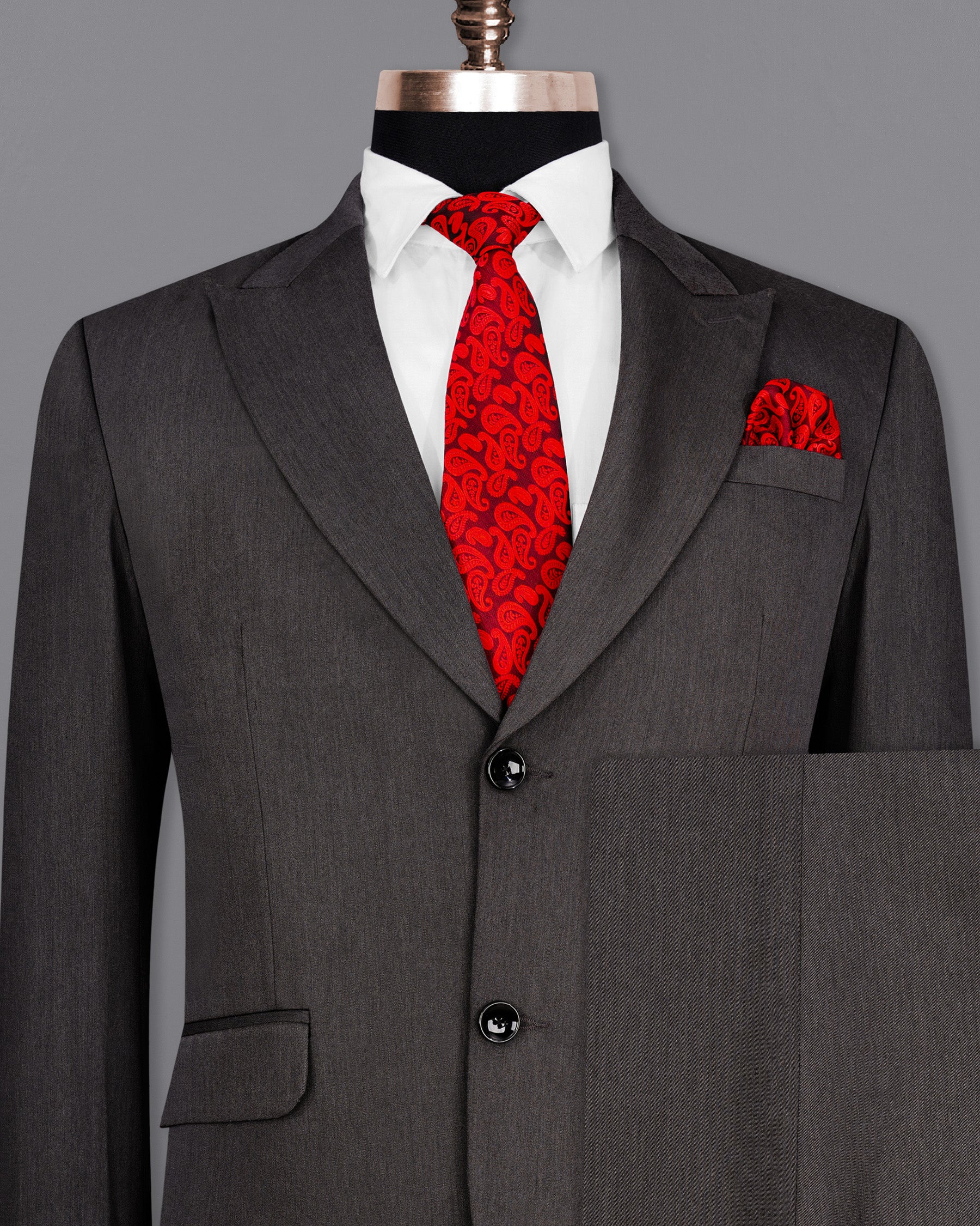 Thunder Steel Gray Single Breasted Suit