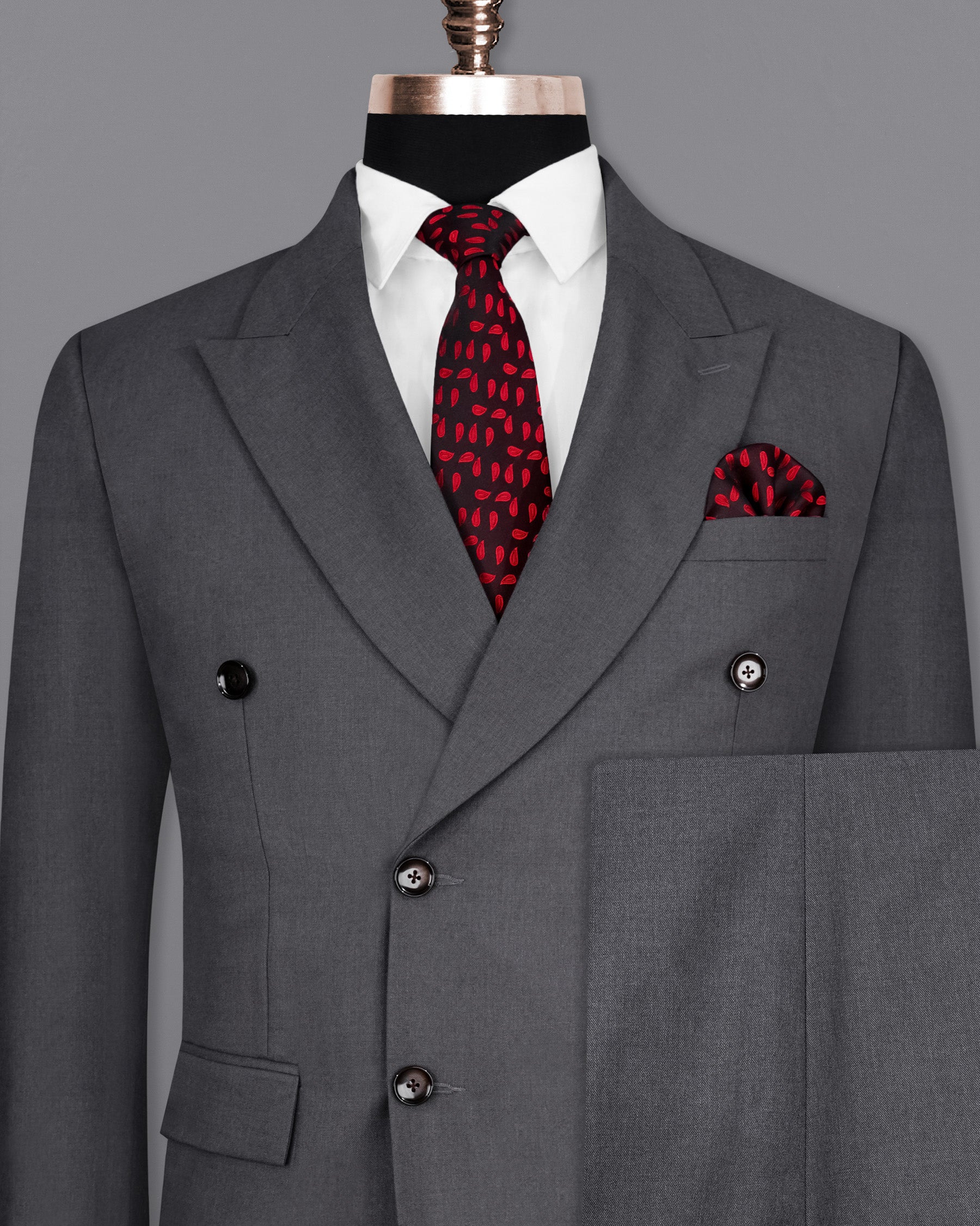 Wenge Gray Double Breasted Suit