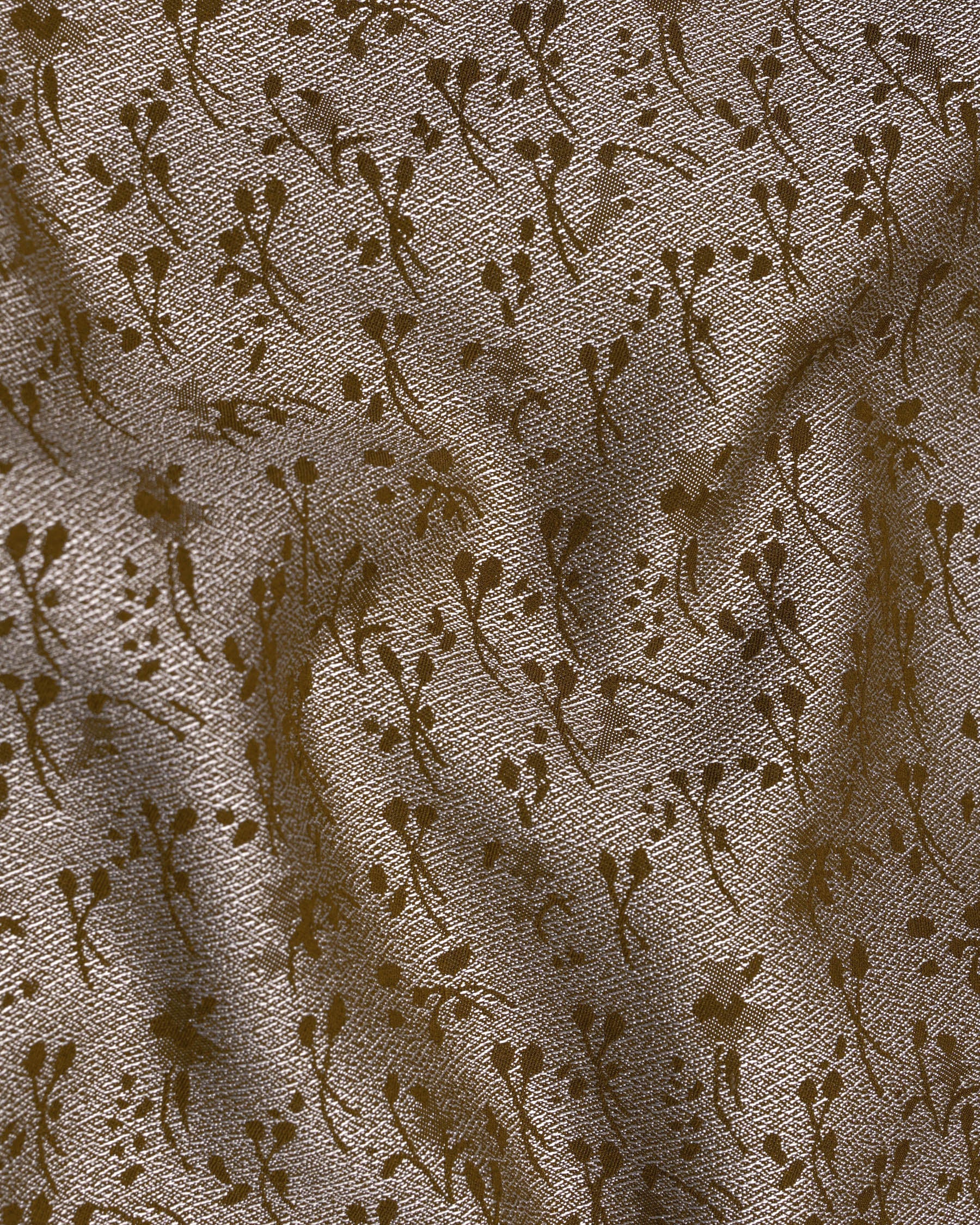 Bronzetone Ditzy Textured Cross Placket Bandhgala Suit
