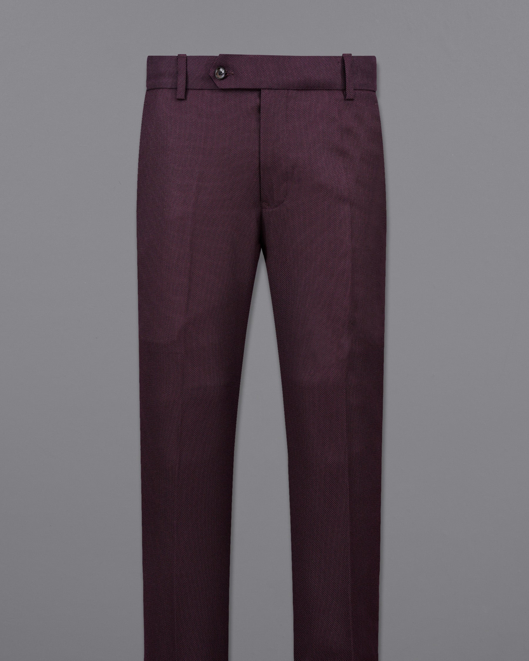 Eclipse Maroon Double Breasted Designer Suit with Belt Closure