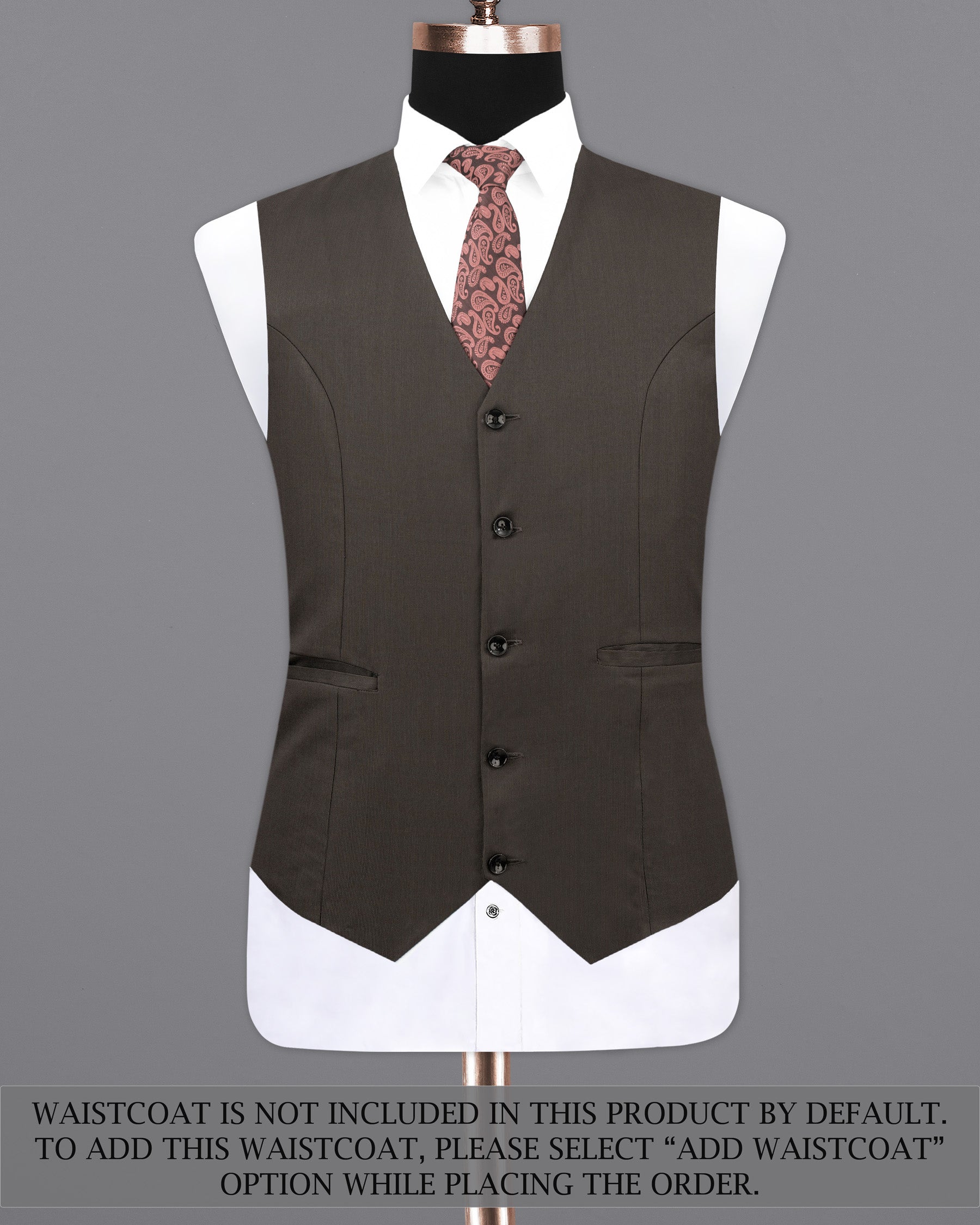 Kilamanjaro Brown Belt Closure Designer Suit