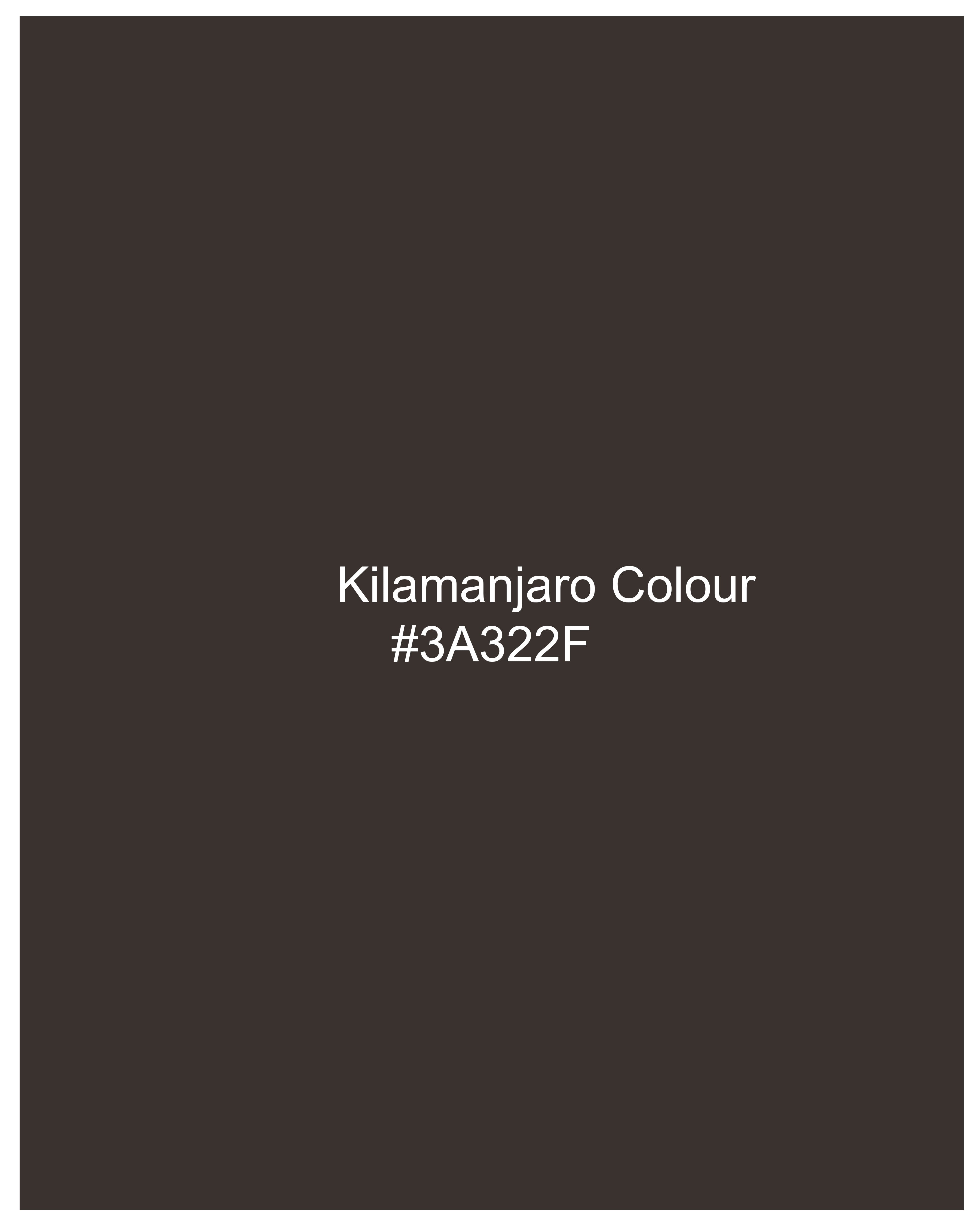 Kilamanjaro Brown Belt Closure Designer Suit