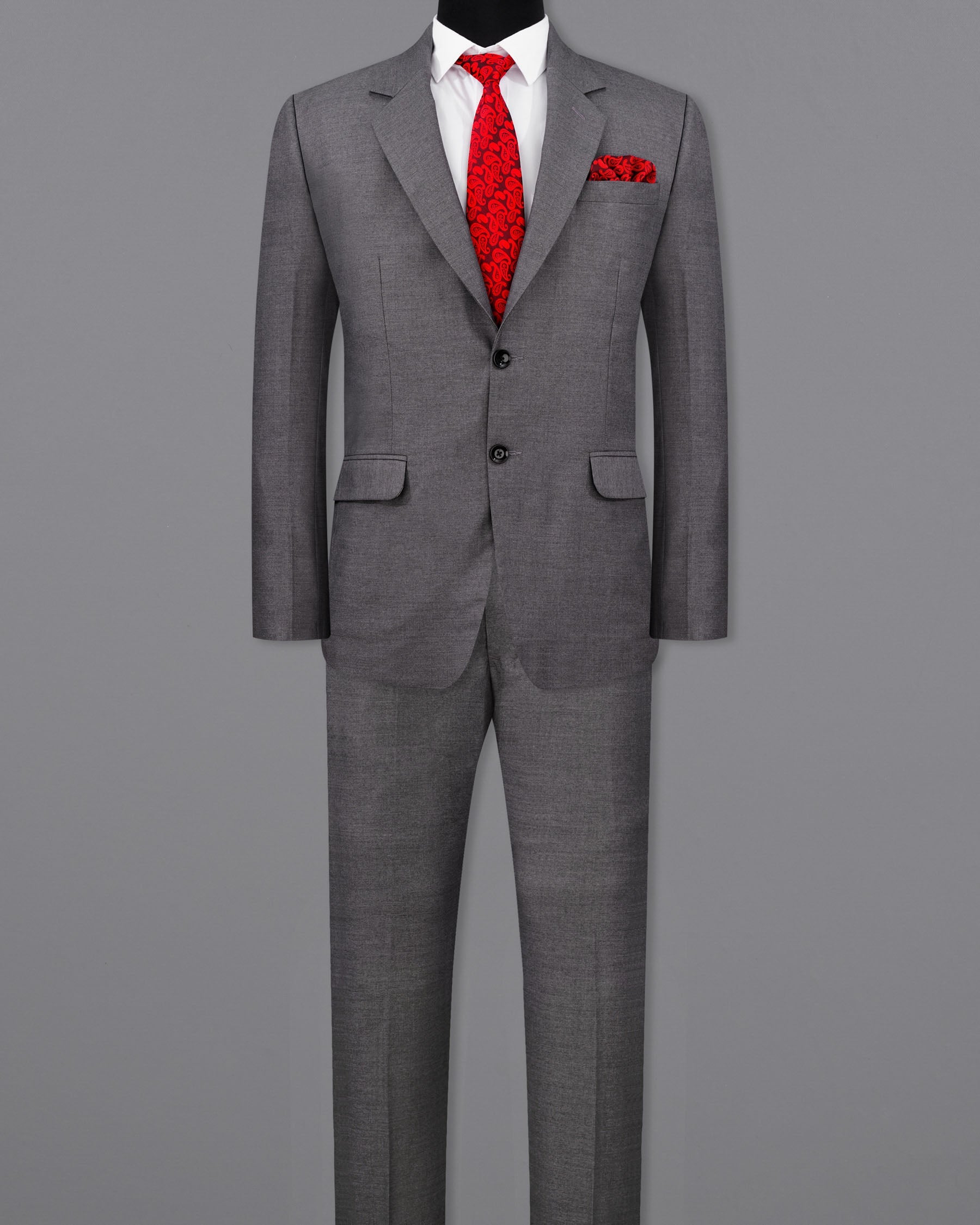 Dove Grey Wool Rich Single Breasted Suit