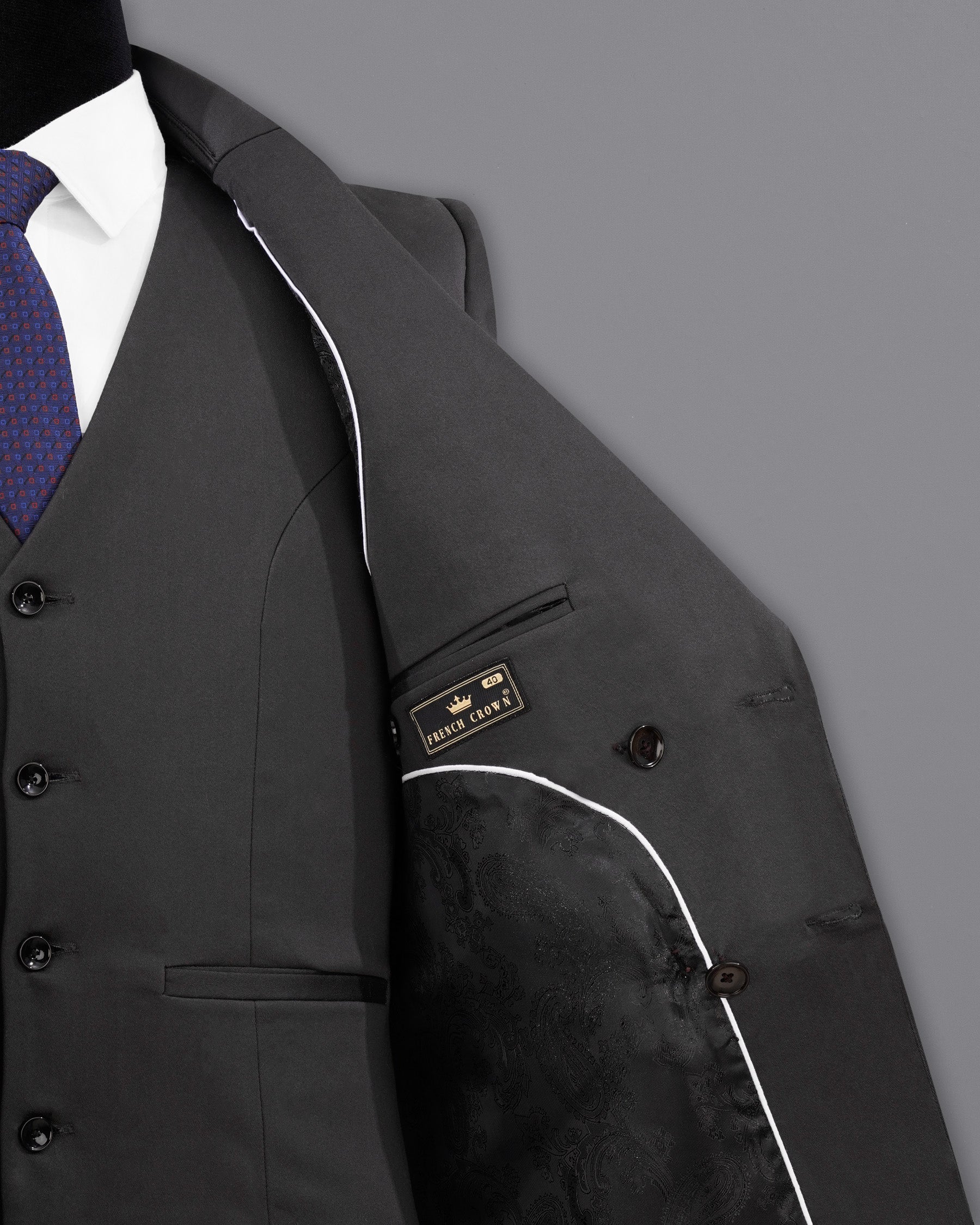 Piano Gray Premium Cotton Suit