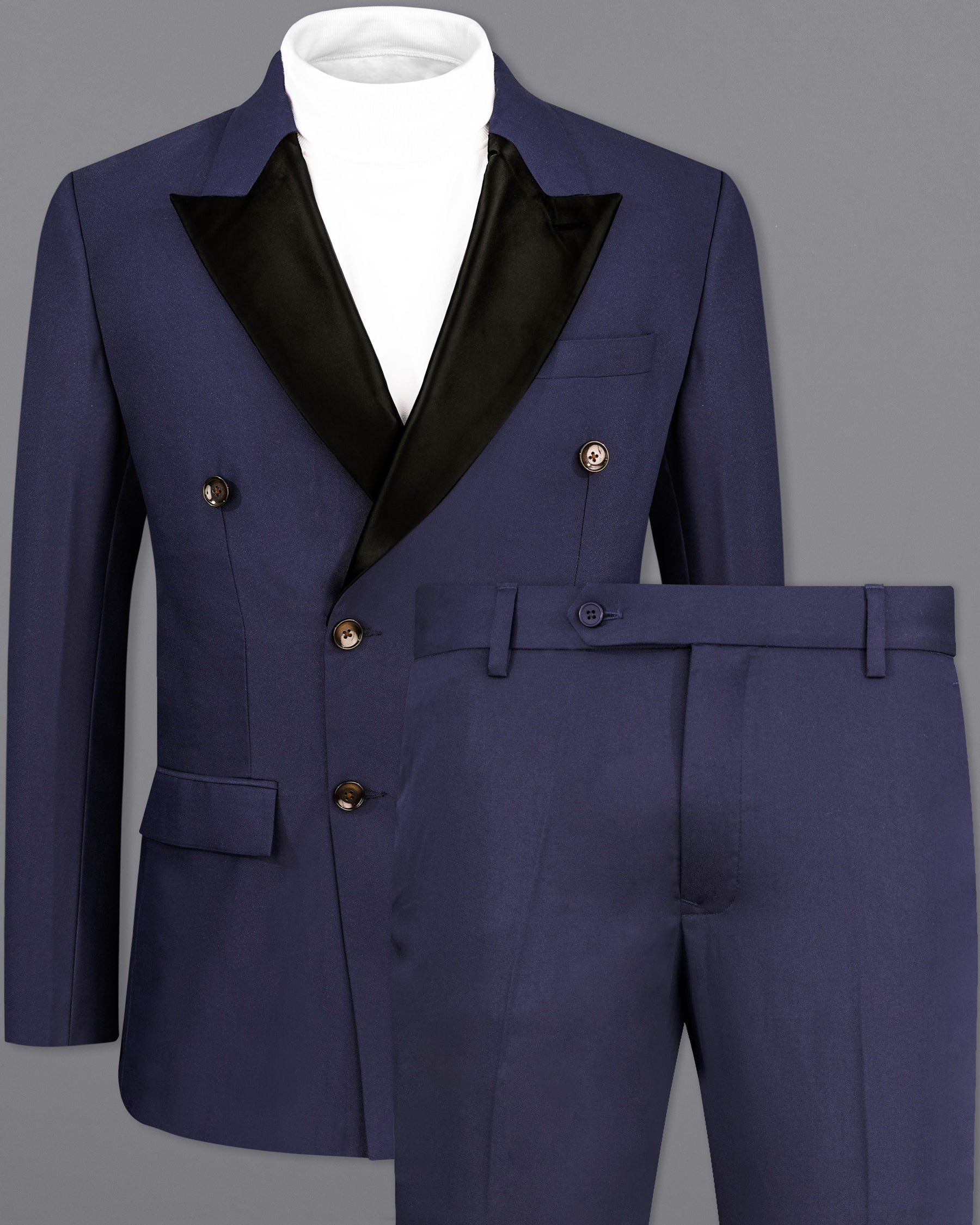 Bleached Cedar Blue Plain-Solid Premium Terry Rayon Double