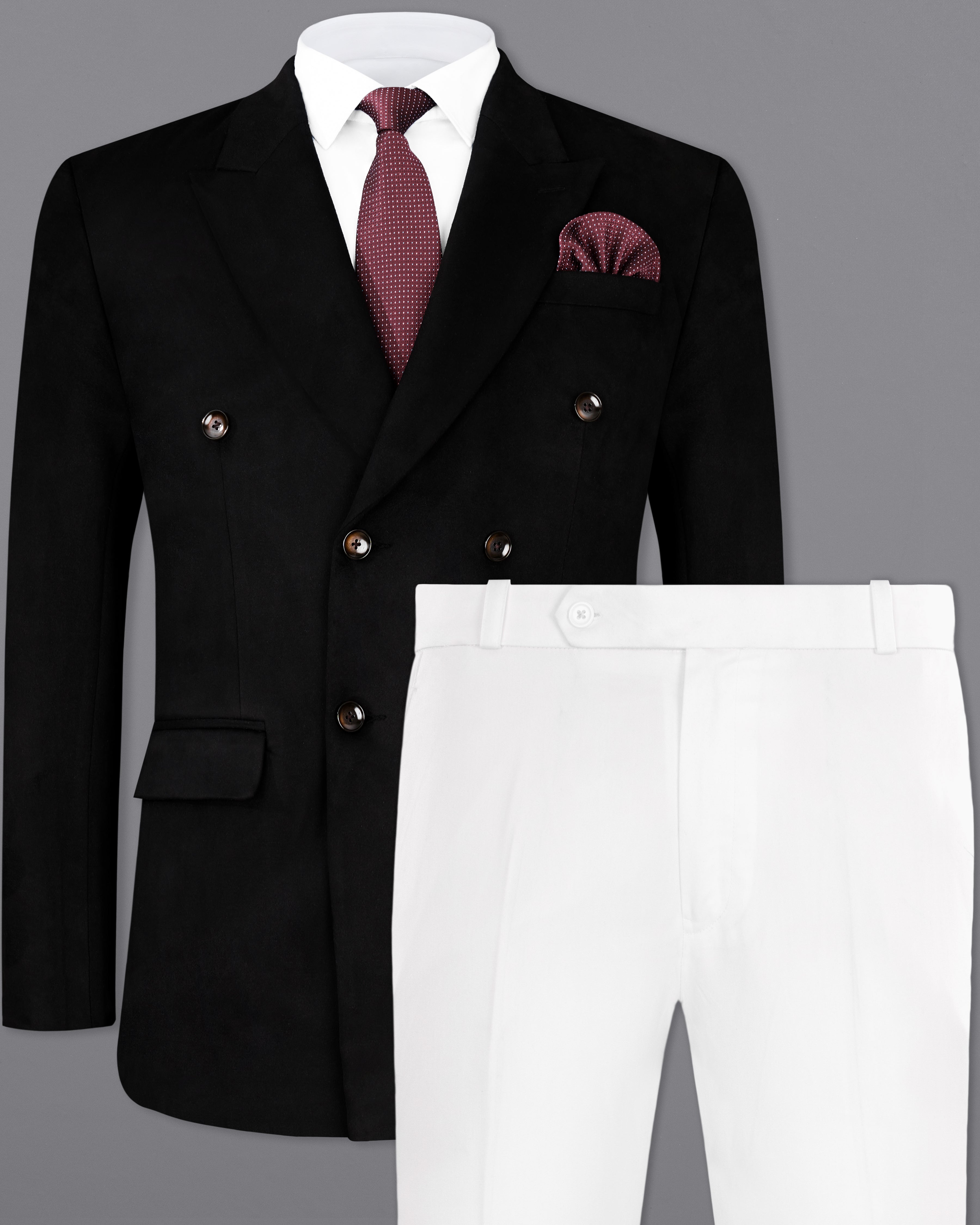 Jade Black Velvet Double-Breasted Designer Suit ST2237-DB-36, ST2237-DB-38, ST2237-DB-40, ST2237-DB-42, ST2237-DB-44, ST2237-DB-46, ST2237-DB-48, ST2237-DB-50, ST2237-DB-52, ST2237-DB-54, ST2237-DB-56, ST2237-DB-58, ST2237-DB-60