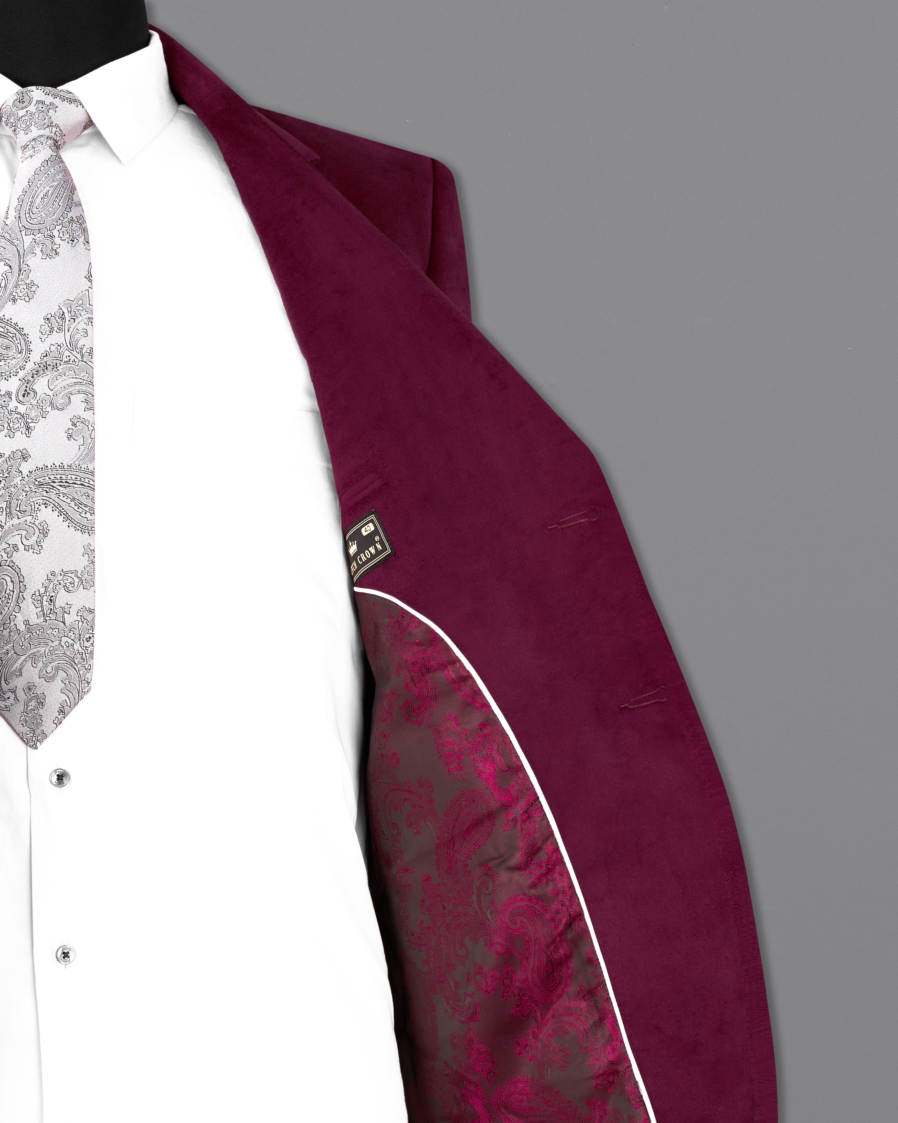 Barossa Maroon Single Breasted Velvet Designer Suit ST2239-SB-36, ST2239-SB-38, ST2239-SB-40, ST2239-SB-42, ST2239-SB-44, ST2239-SB-46, ST2239-SB-48, ST2239-SB-50, ST2239-SB-52, ST2239-SB-54, ST2239-SB-56, ST2239-SB-58, ST2239-SB-60